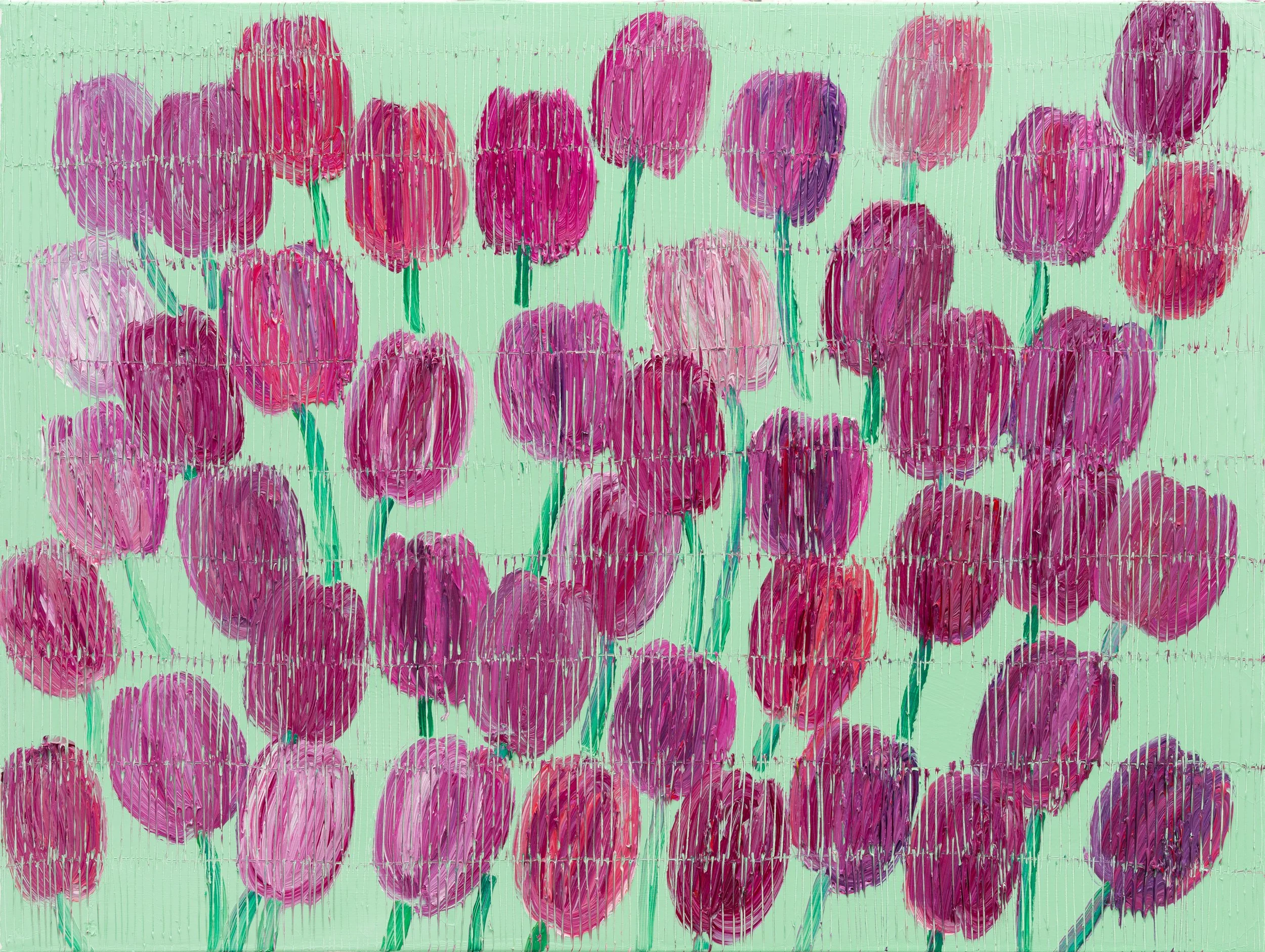 "Pink Parade" 2026, Oil on Canvas, 30 x 40 inches