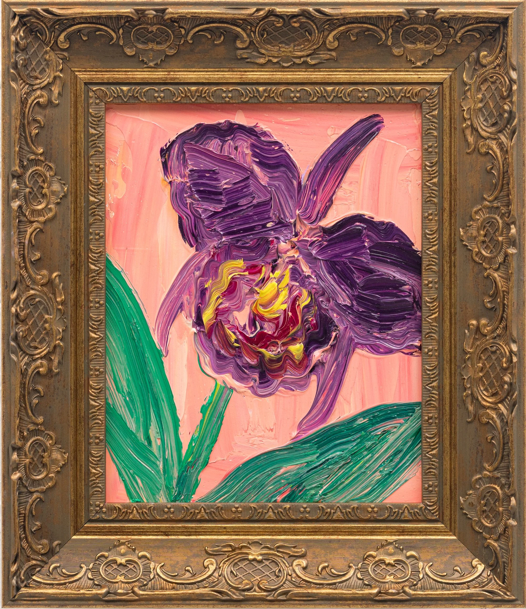 "Shimisu Orchid" 2026, Oil on Wood, 10 x 8 inches