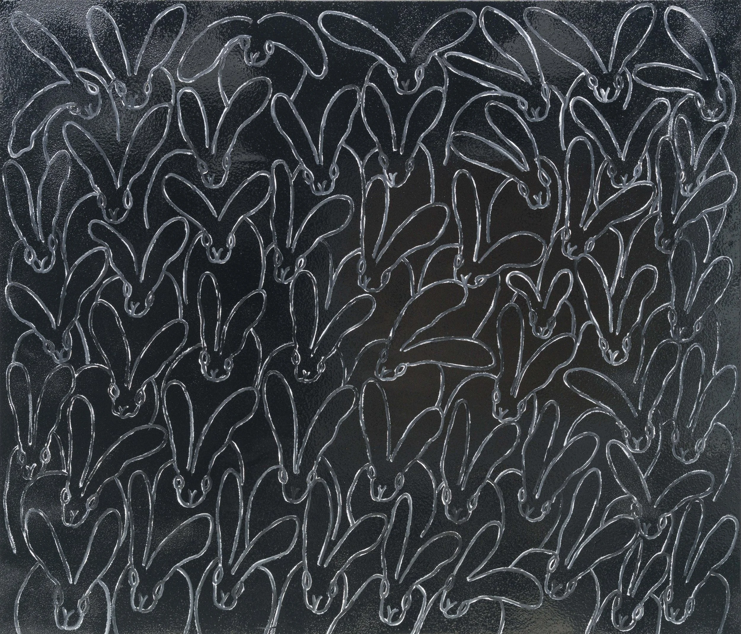 "Black Diamond Dust Nocturne" 2025, Oil and canvas 40 x 60 inches