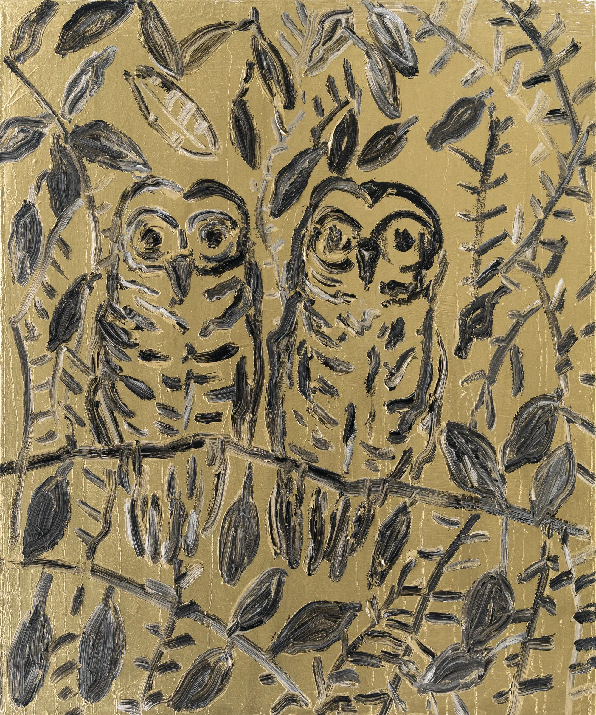 "Owls Bellingham" 2026, 36 x 30 inches, Oil on Canvas