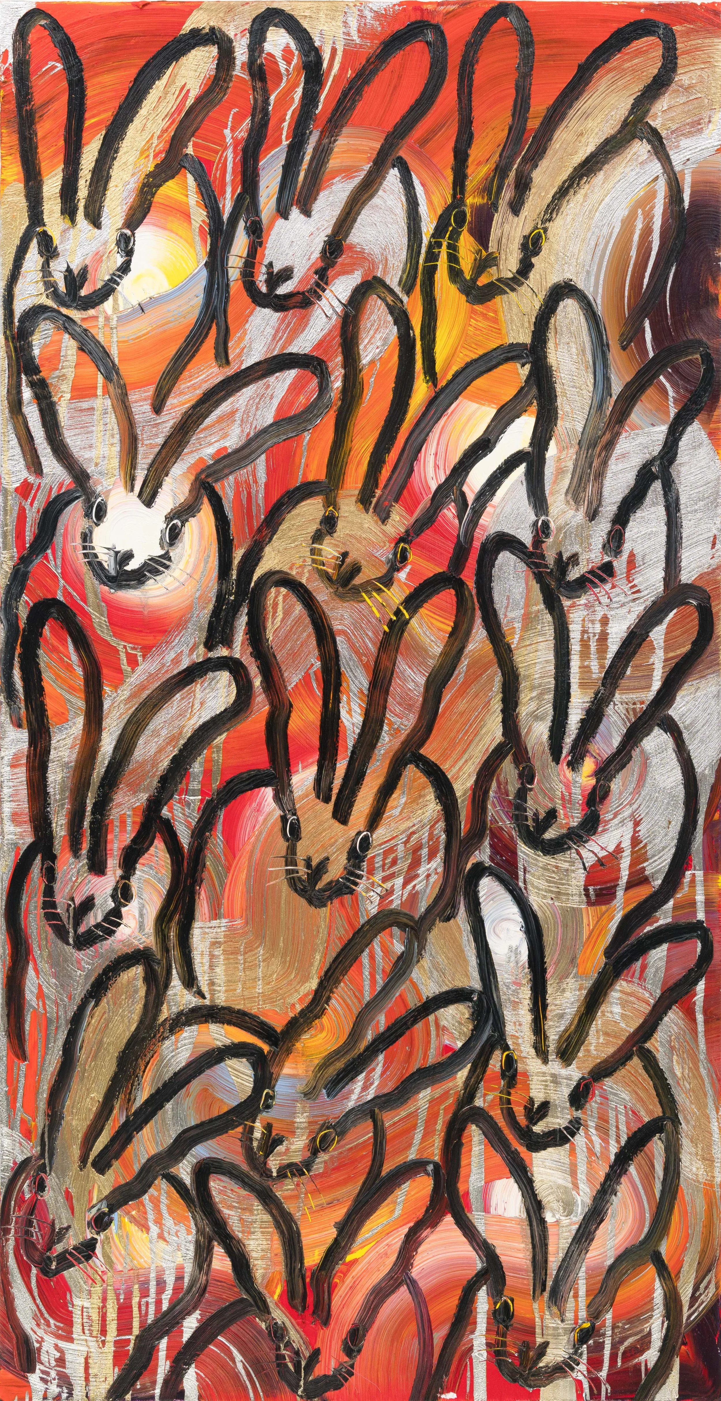 "Orange Totem Early Moon", 2026, Oil on Canvas, 58 x 60 inches