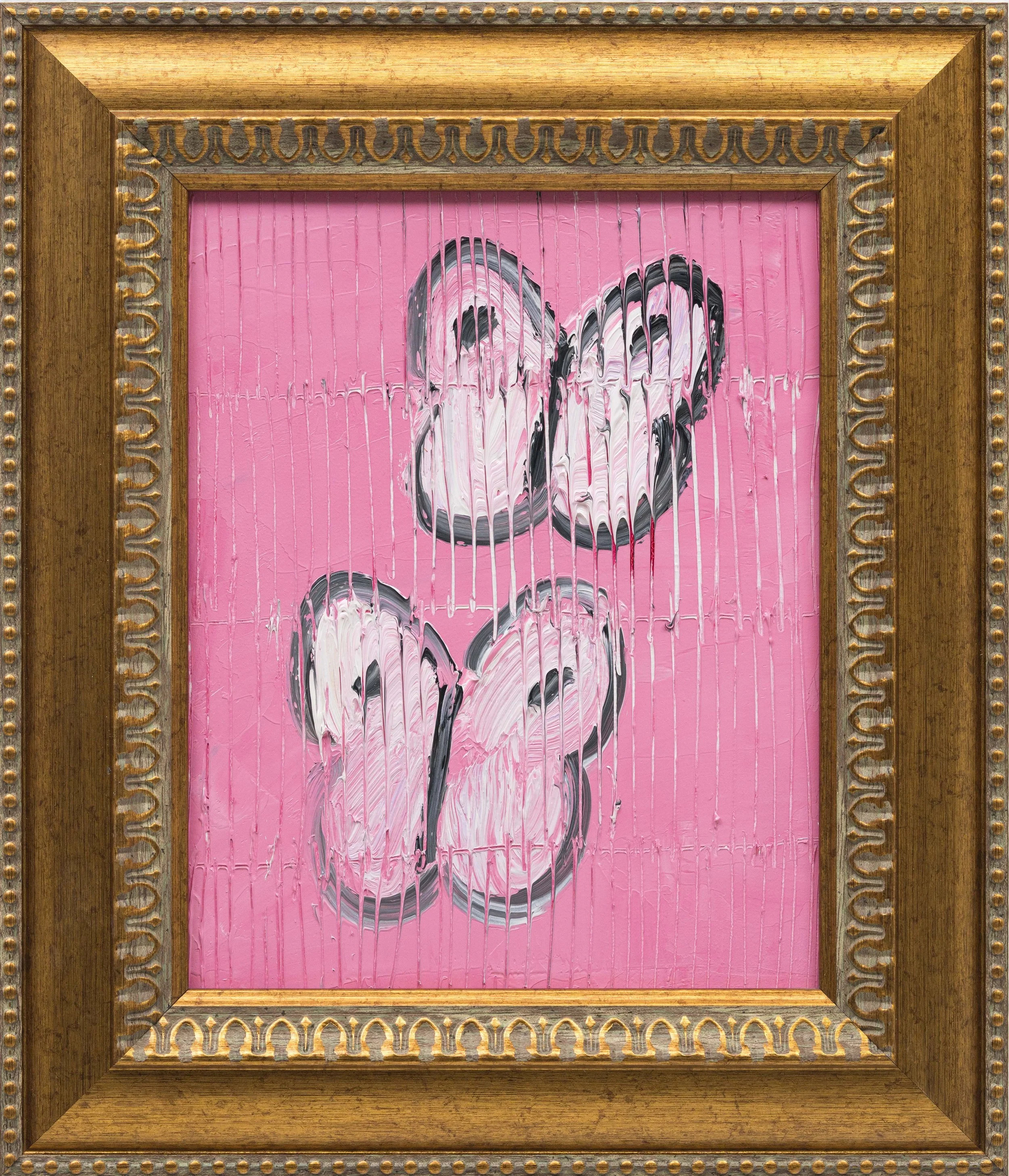 "Pink Flutter" 2026, Oil on Wood, 10 x 8 inches
