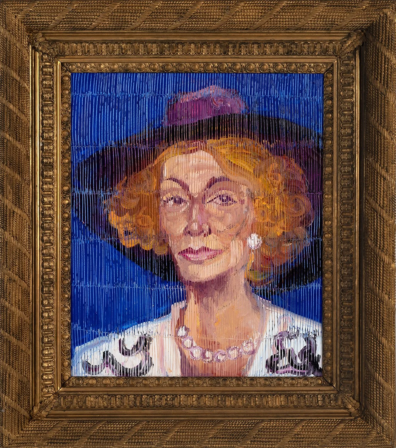 "Beloved Sylvia Miles" 2019, Oil on Wood, 35 x 31 inches