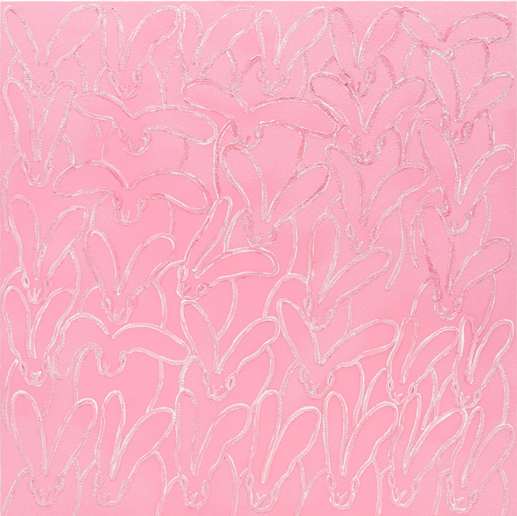 "Pink Diamond Dust" 2026, Oil & Acrylic with Diamond dust, 60 x 60 inches, 