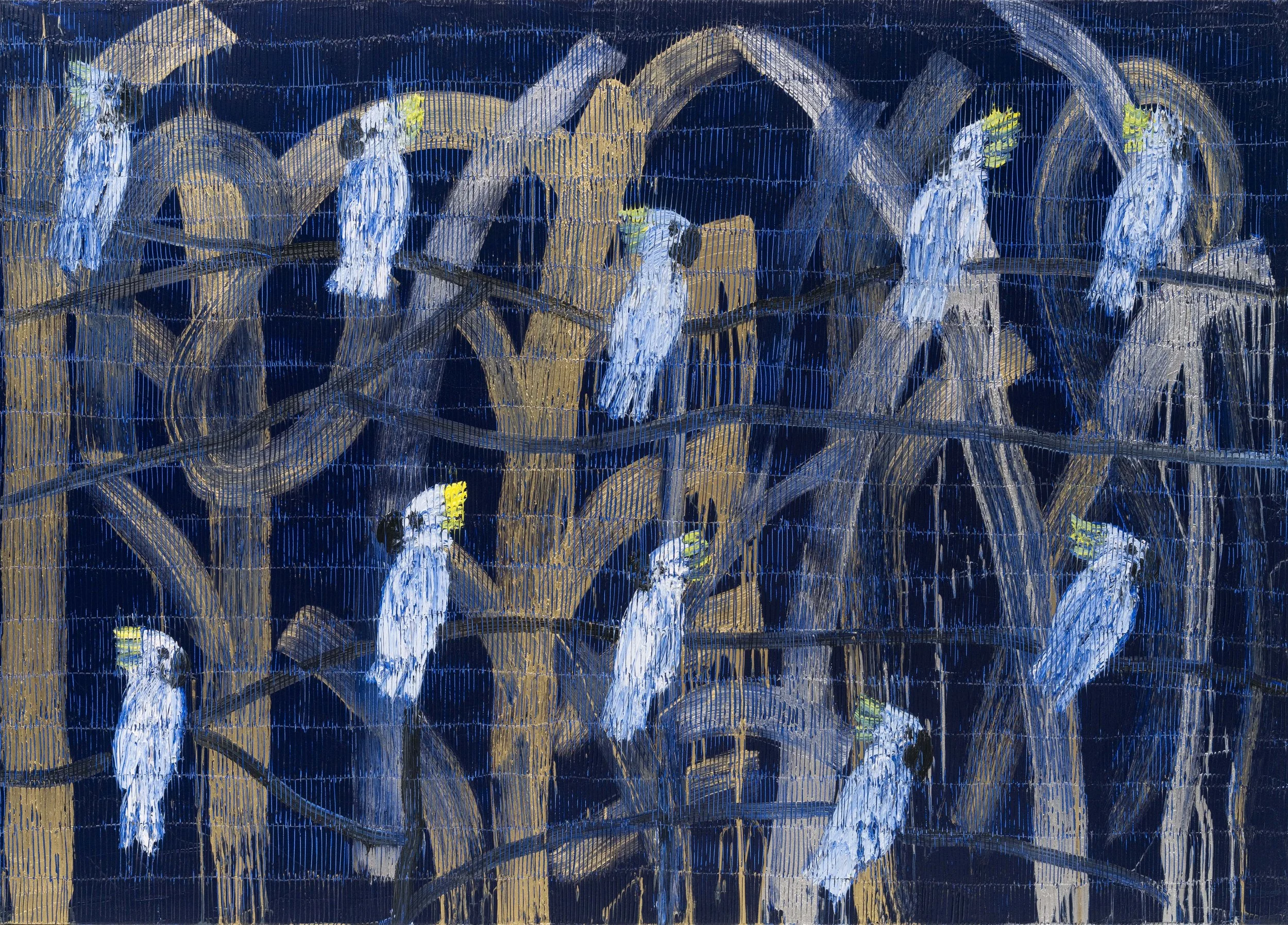 "Monsoon Beyond The Stars" 2026, 60 x 84 inches