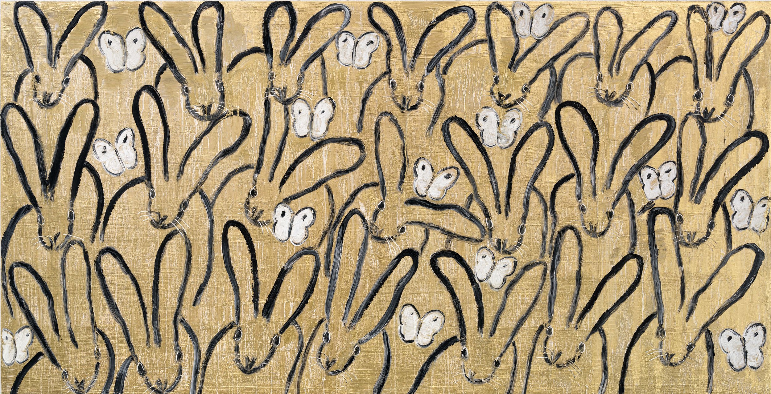 "Parade Fluffle 2" 2025, Oil on Canvas, 40 x 78 inches