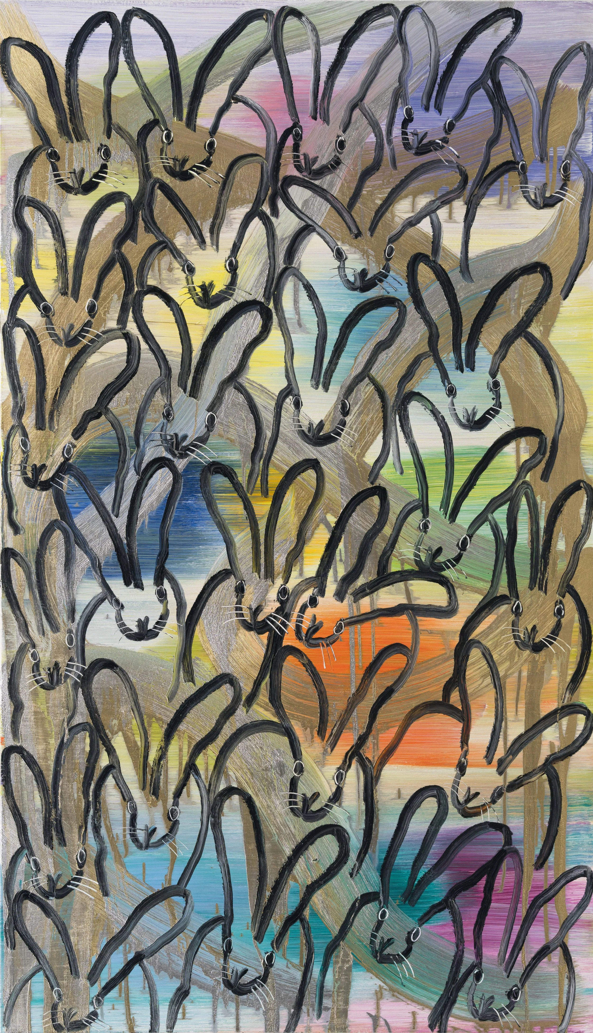 "Chinensis Fluffle" 2026, Oil on Canvas, 76 x 44 inches