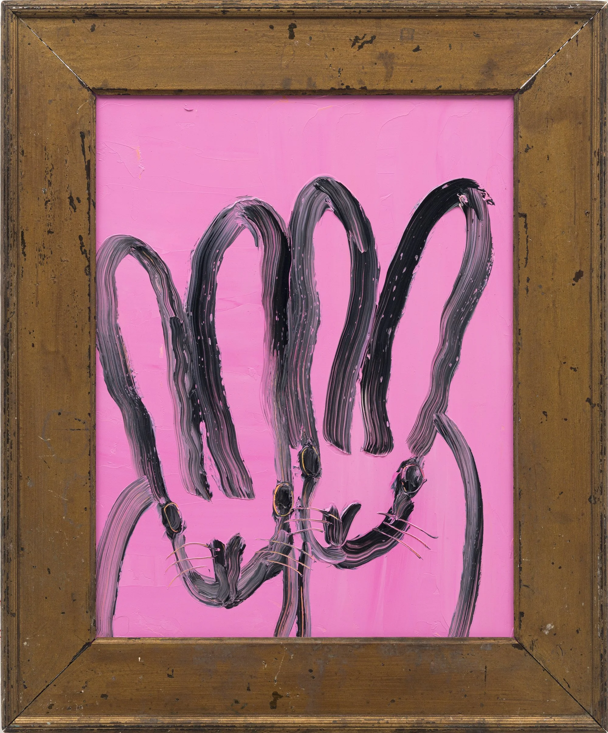 "Pink Bunny" 2026, Oil on Wood, 10 x 14 inches