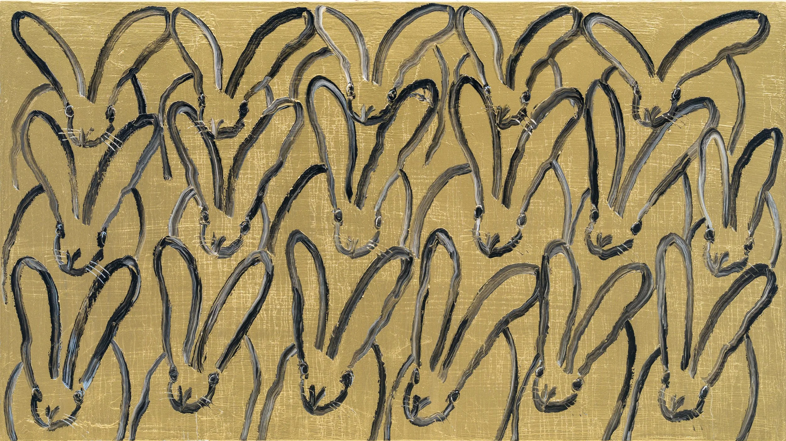 "Golden Fluffle 3" 2026, Oil on Canvas, 34 x 60.5 inches