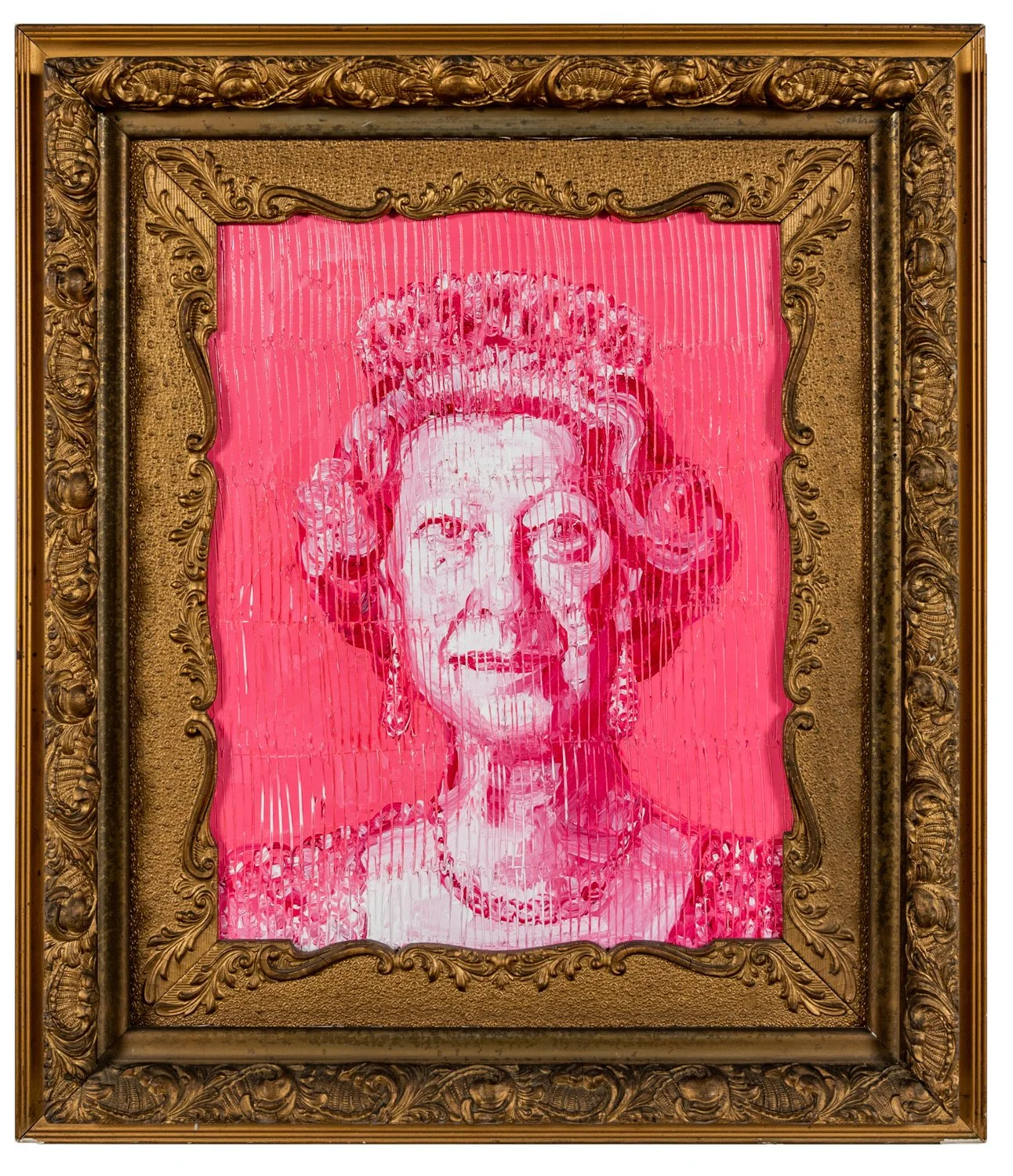 "Her Majesty Queen Elizabeth", 2023, Oil on wood, 20 x 16 inches