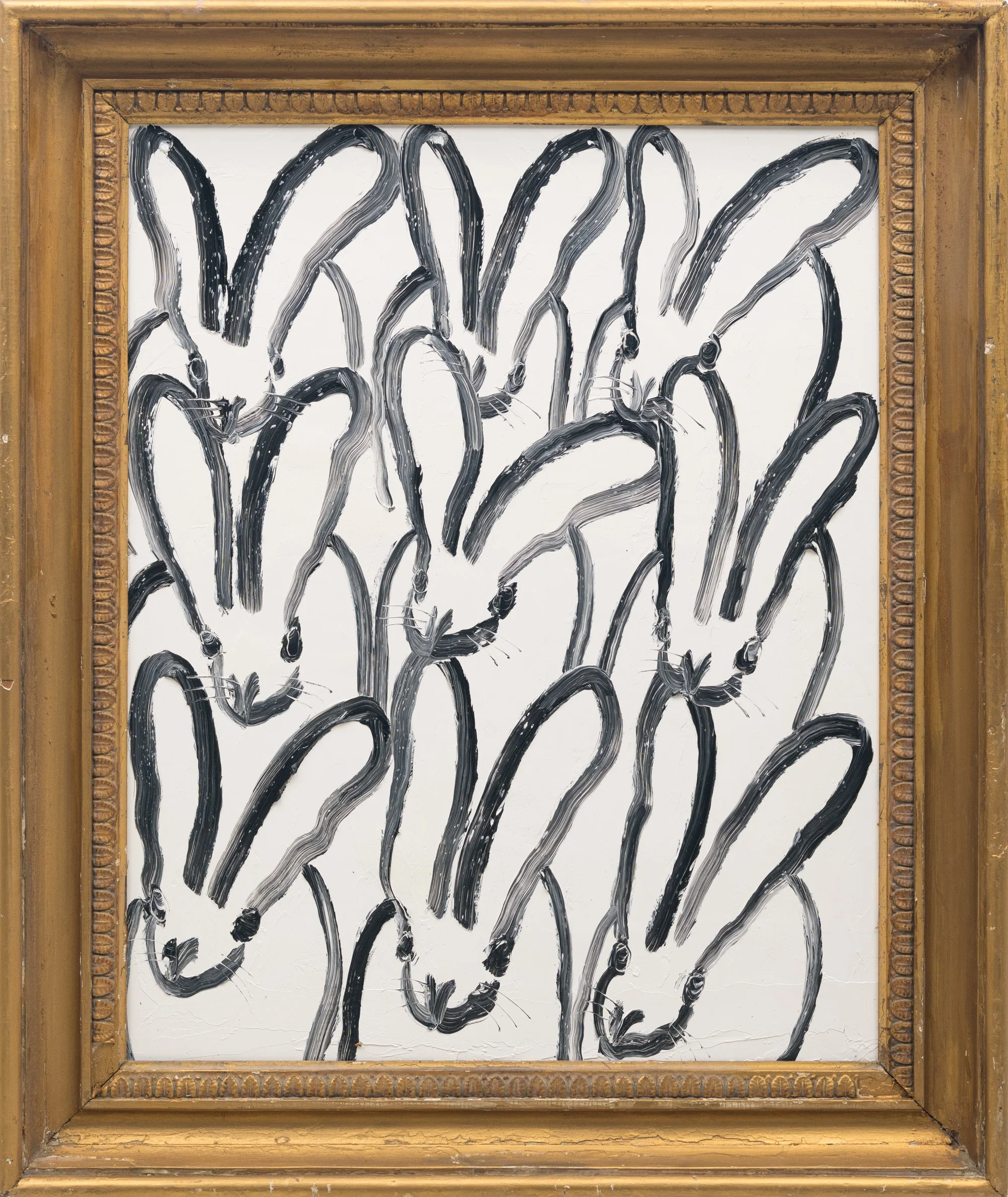 "Hutch Holiday (Enraptured)" 2026, Oil on Wood, 40 x 34 inches