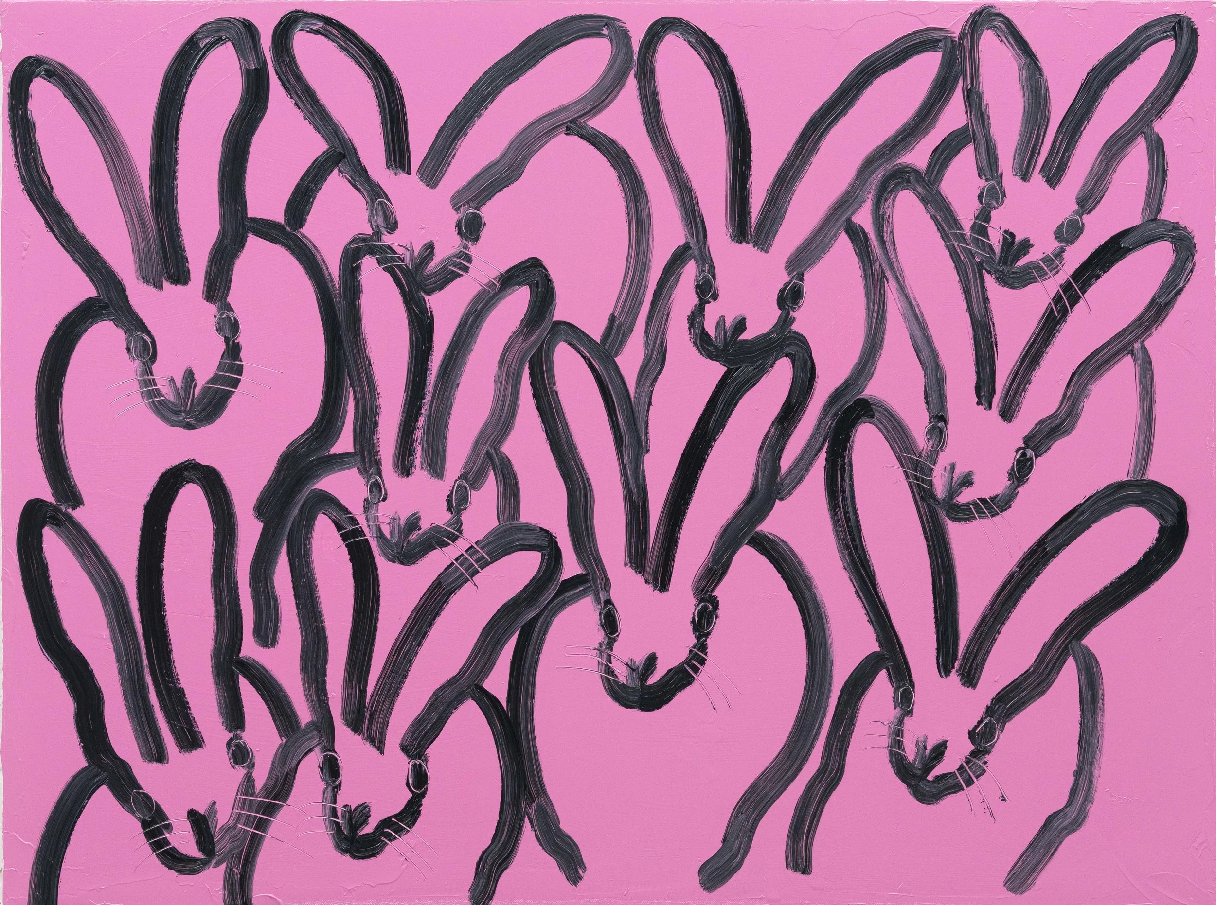 "Remainder of the Day (Pink Hutch)" 2025, Oil on Canvas, 30 x 40 inches.