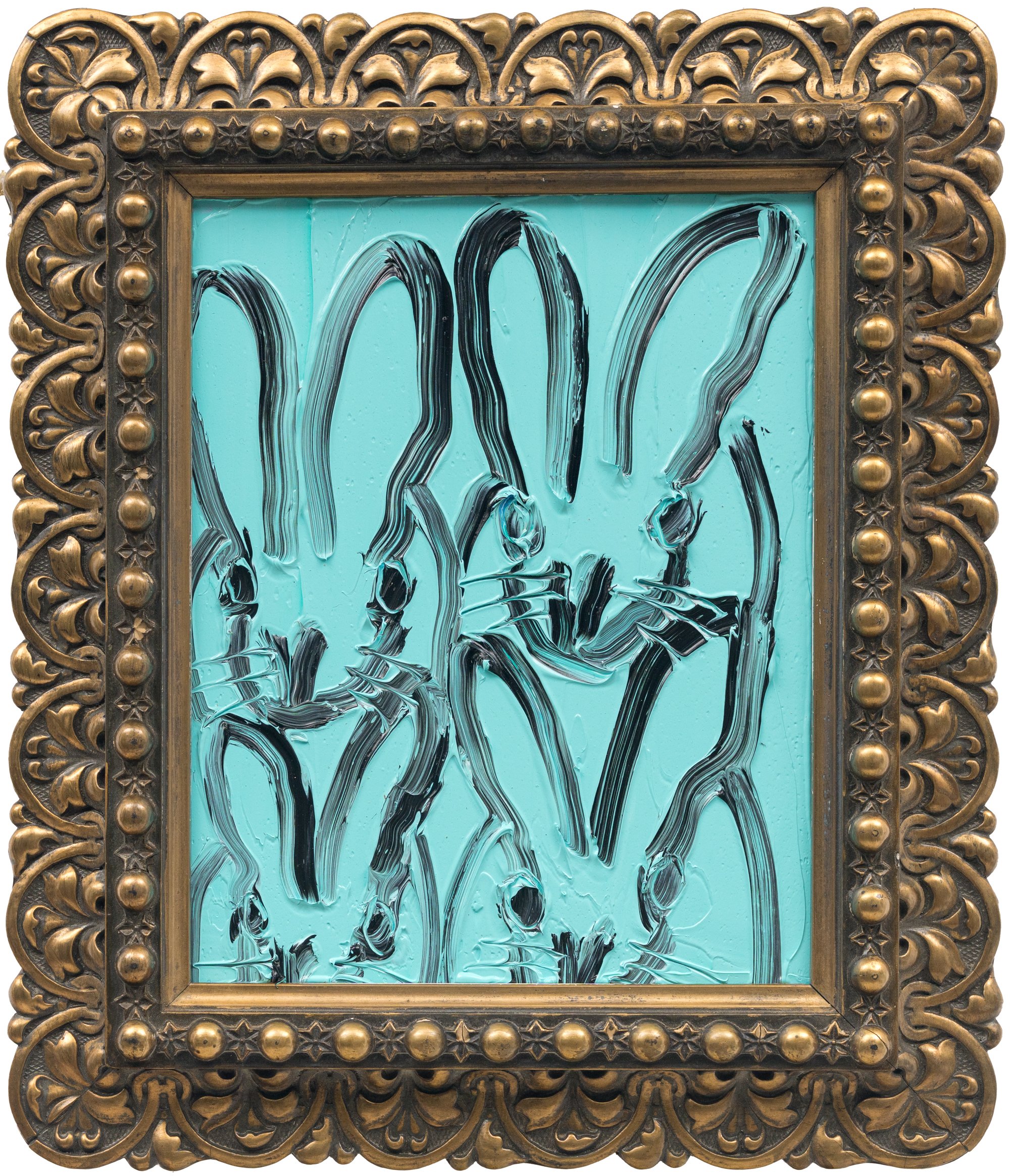 "4 Bunny's" 2026, Oil on Wood, 10 x 8 inches