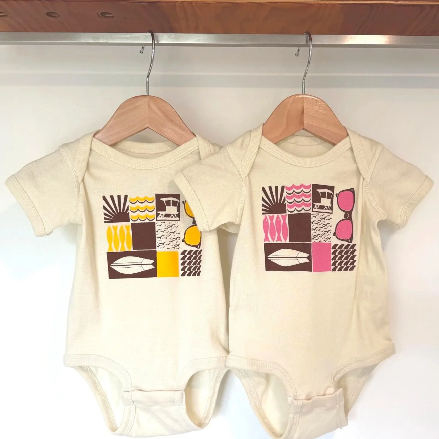 Beach Grid Onesie