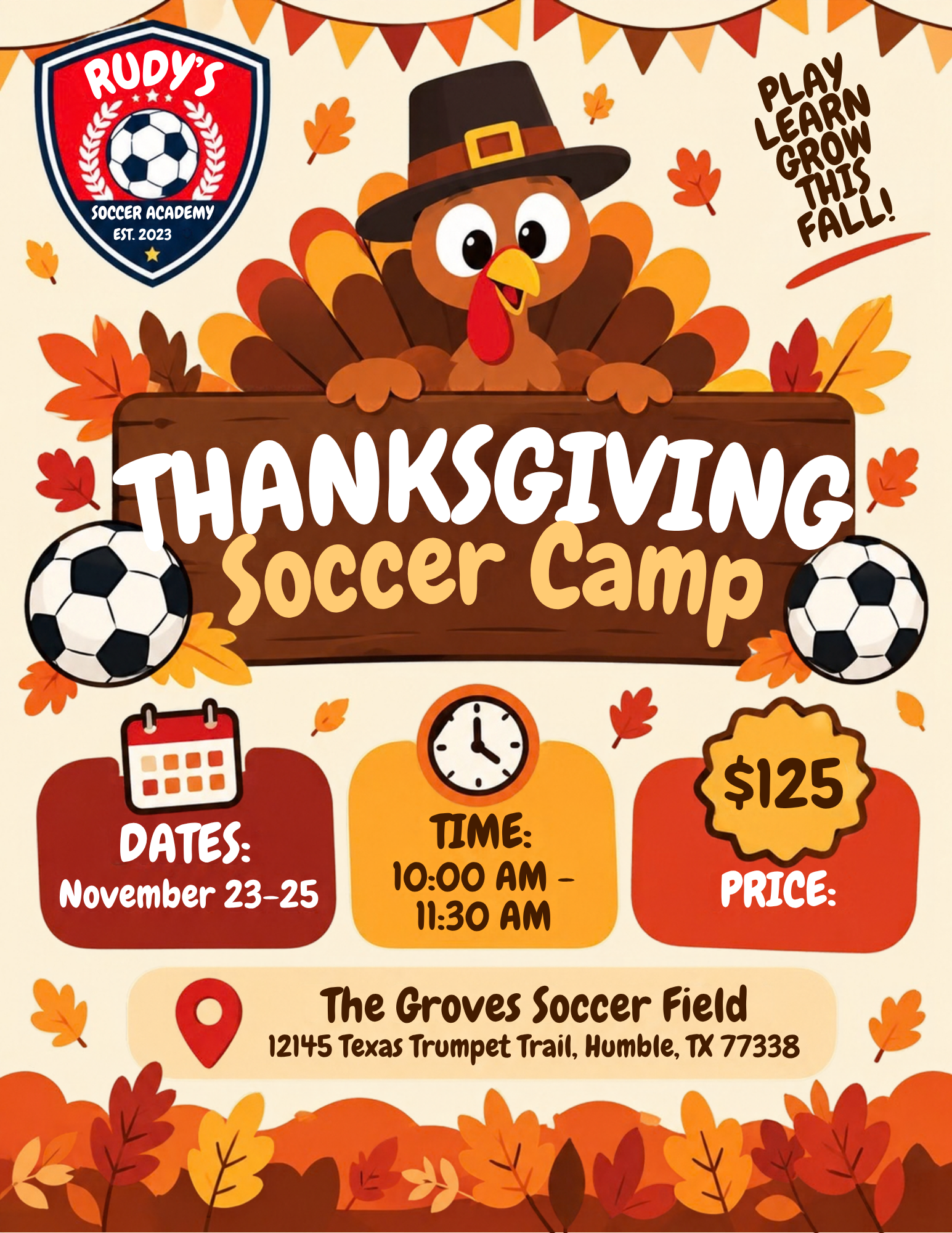 Thanksgiving Soccer Camp in Humble & Atascocita