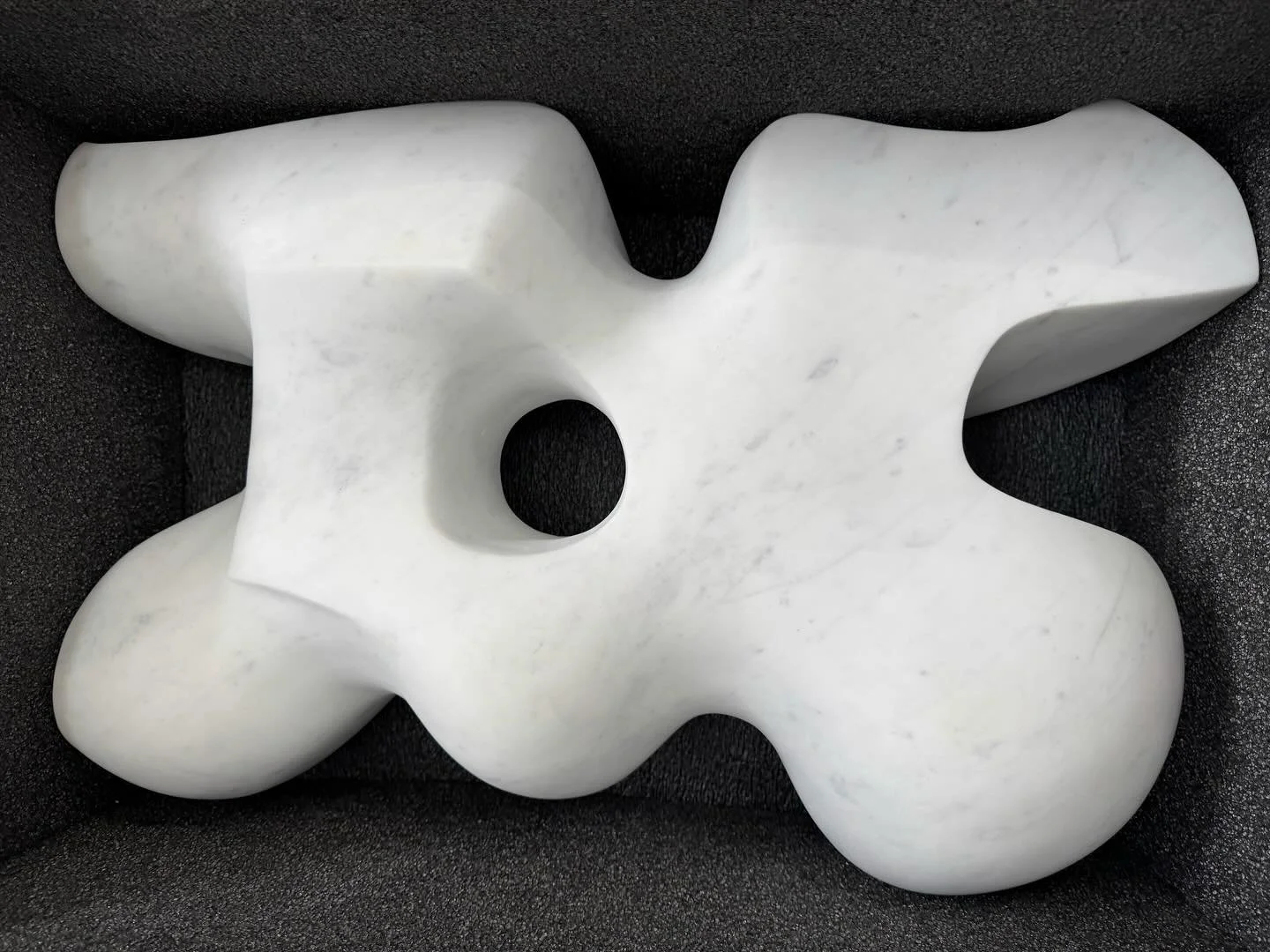 Custom packing and crate fabrication for a biomorphic stone sculpture by artist Kieu Tran. We went with Tyvek wrapping, high-density foam lining, and reinforced wooden walls to ensure this elegant piece was shipped to New York without a hitch!