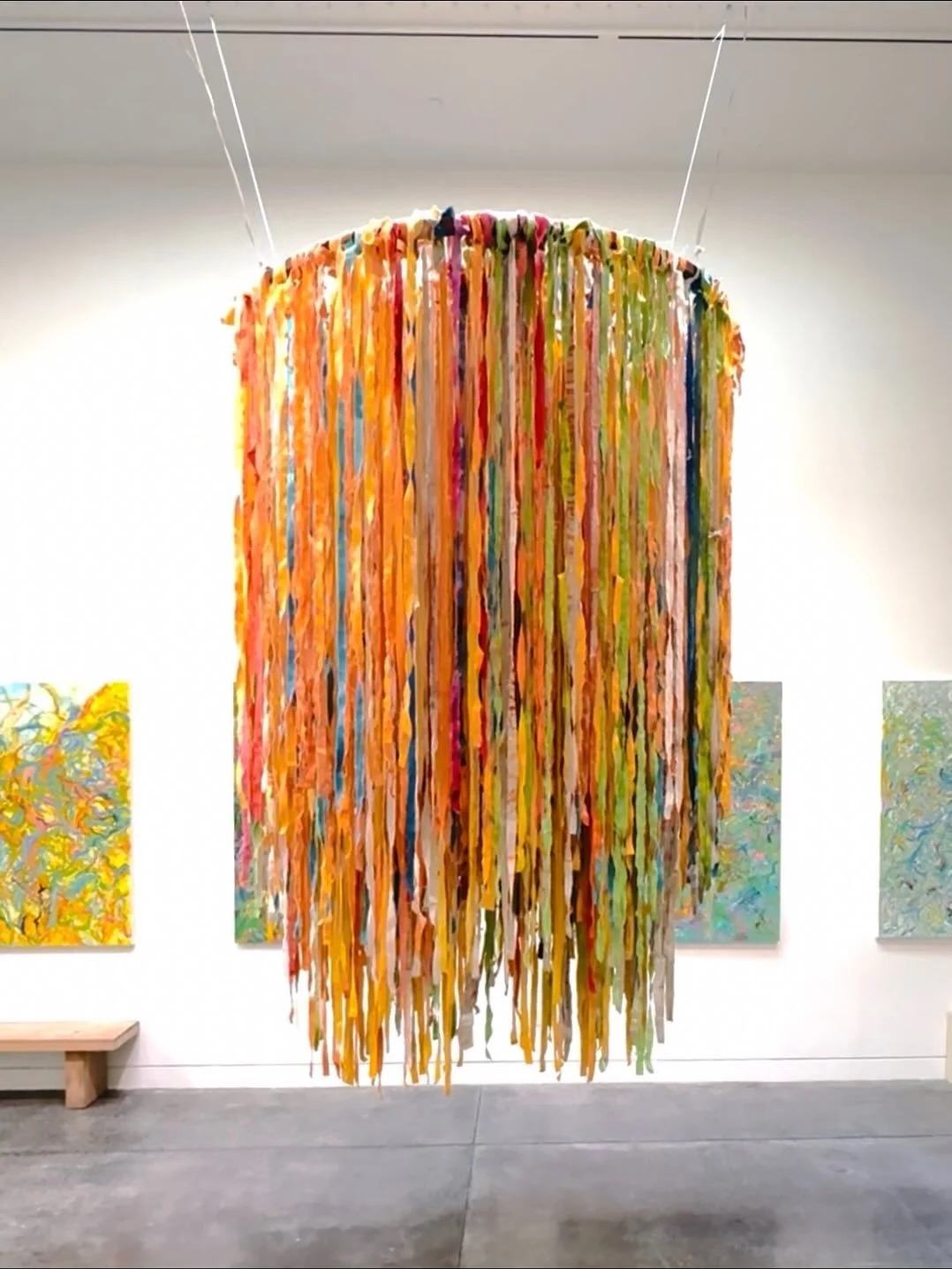 Ceiling installation for Shara May’s exhibition “Torn Up”, on view now at Chandran Gallery. Such an honor to be a part of this project— swipe to see the process!