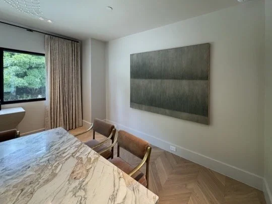 Breaker box begone ✨ -
-
With our added hinge mechanism, our team was able to install this beautiful painting while maintaining convenient access to the breaker box. Thank you to @kinteriors_sf for trusting us to bring this vision to life!  #arthandl