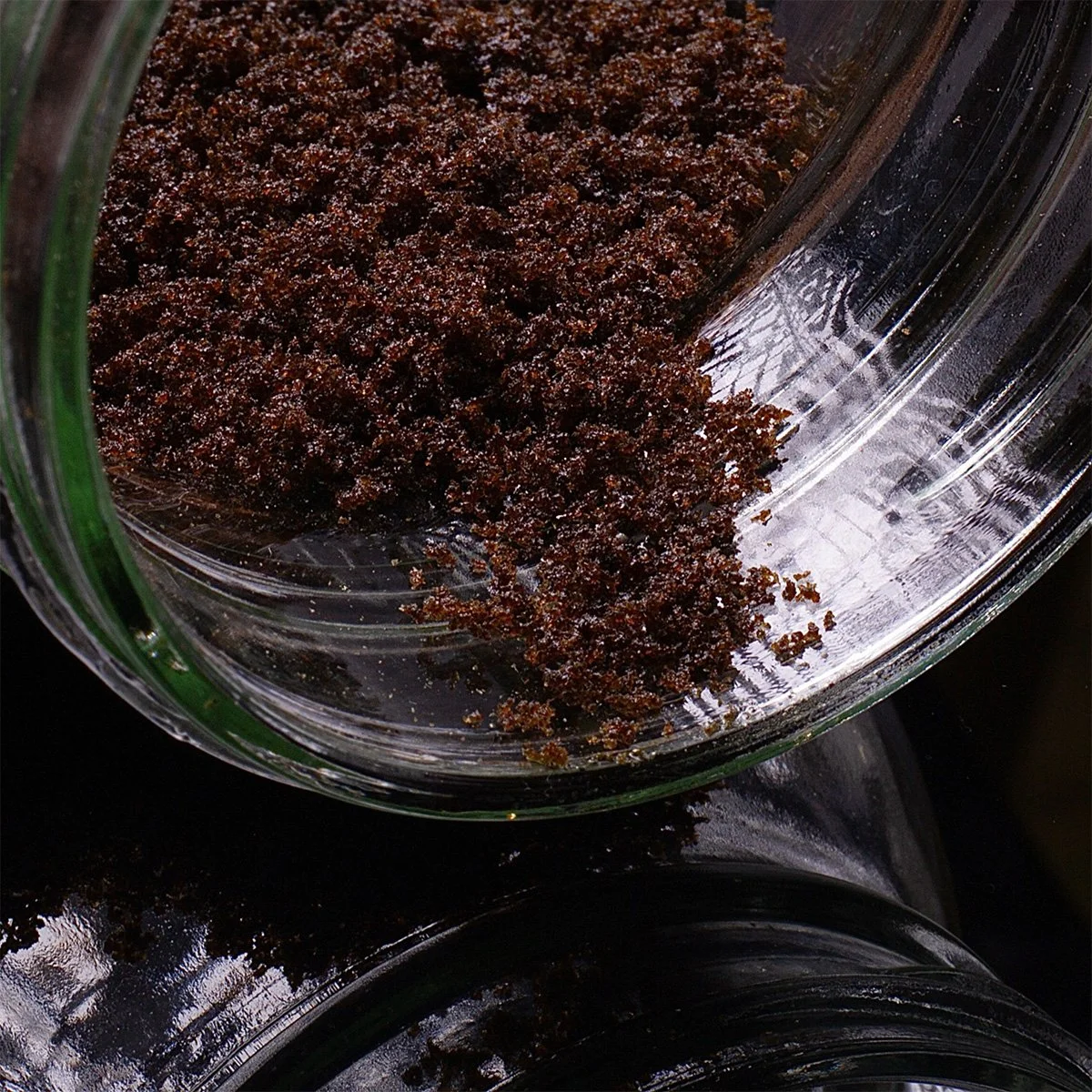 Fire King Bubble Hash Pouring out of a Jar