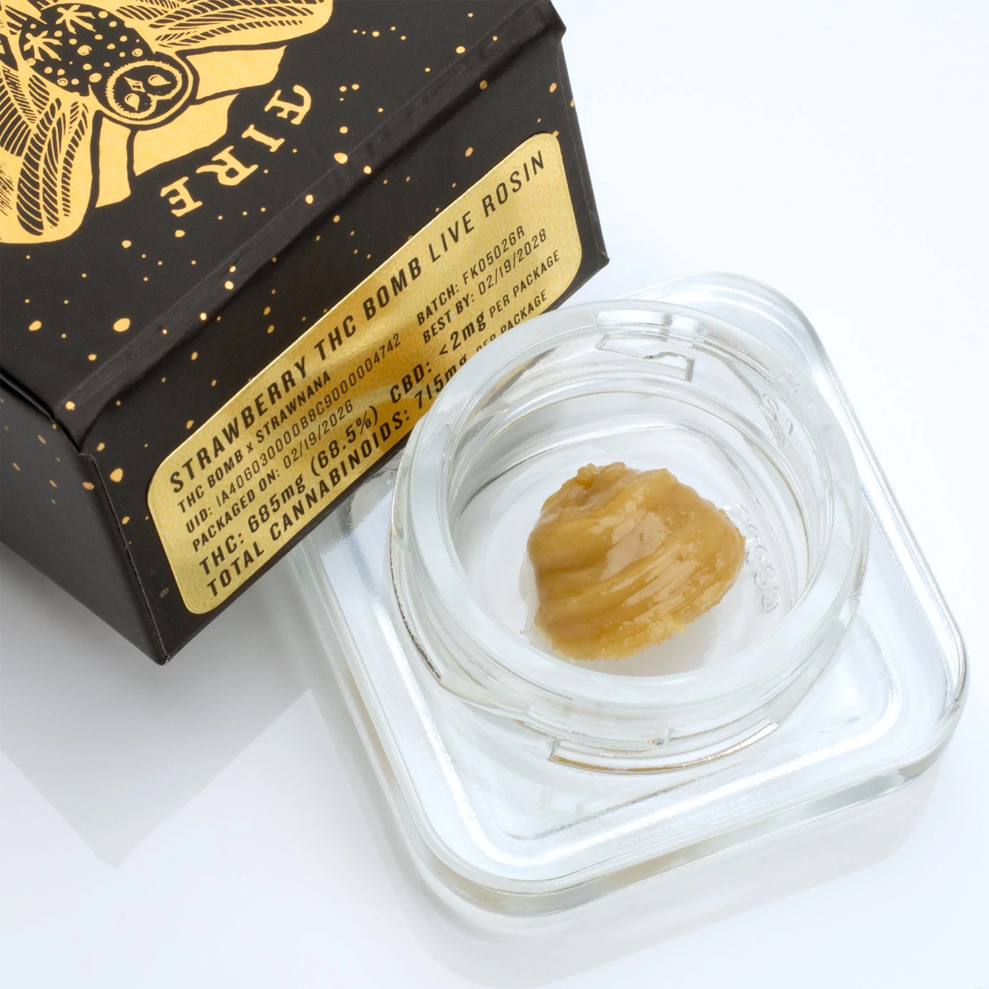 Fire King Strawberry THC Bomb Cold Cured Live Rosin
