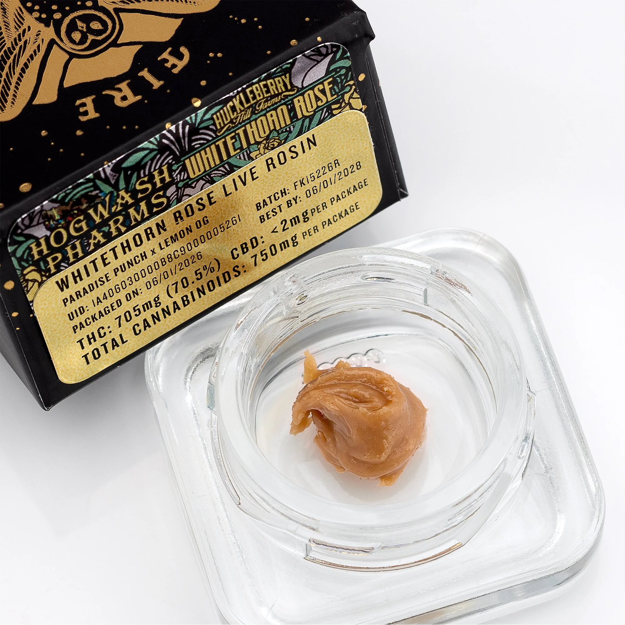 Fire King x Hogwash Pharms Whitethorn Rose Live Rosin
