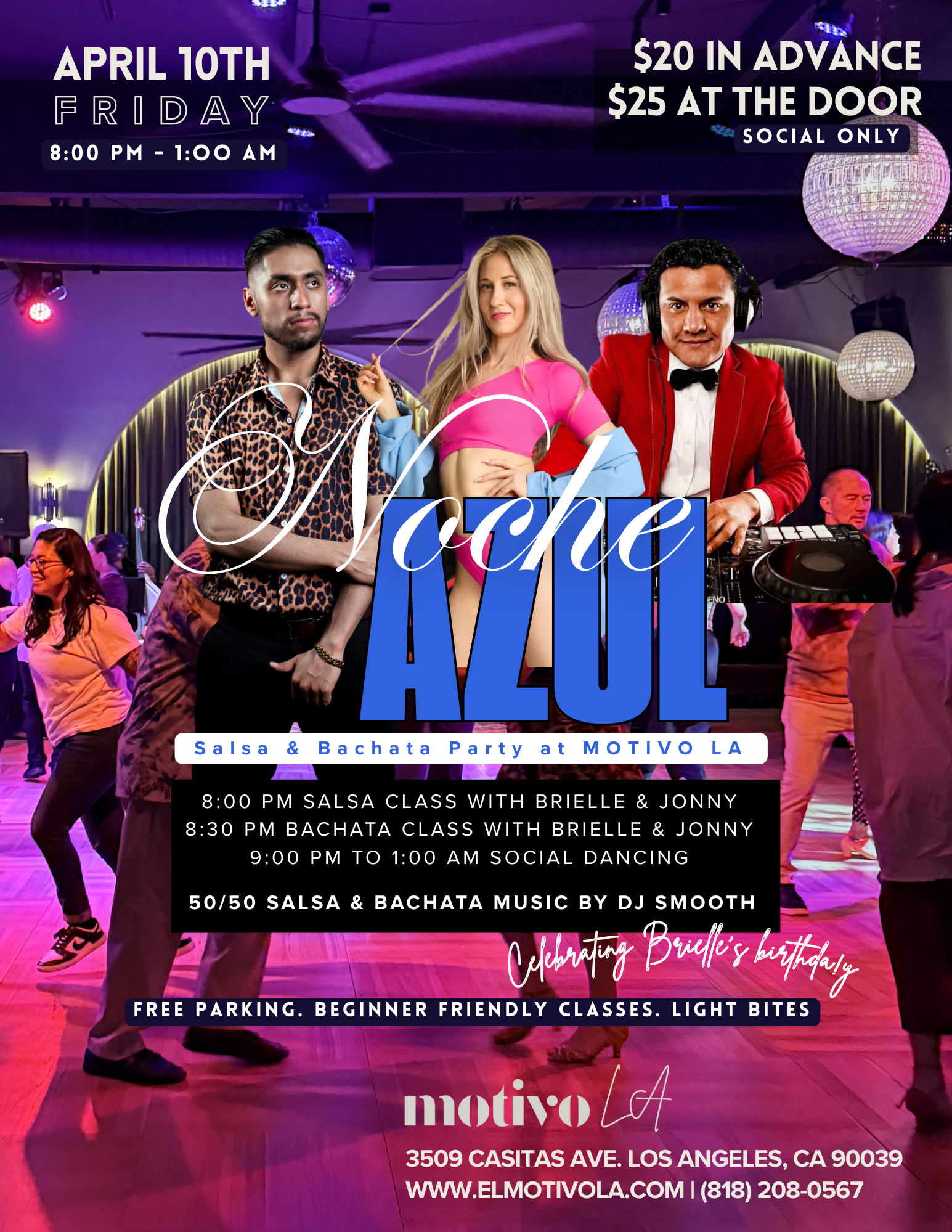 Noche Azul: Salsa &amp; Bachata Social Dancing