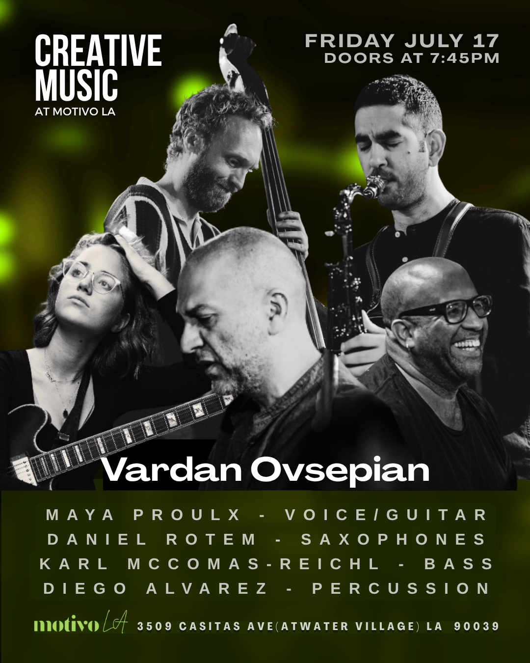 Creative Music at Motivo: Vardan Ovsepian - Spiderweb Project