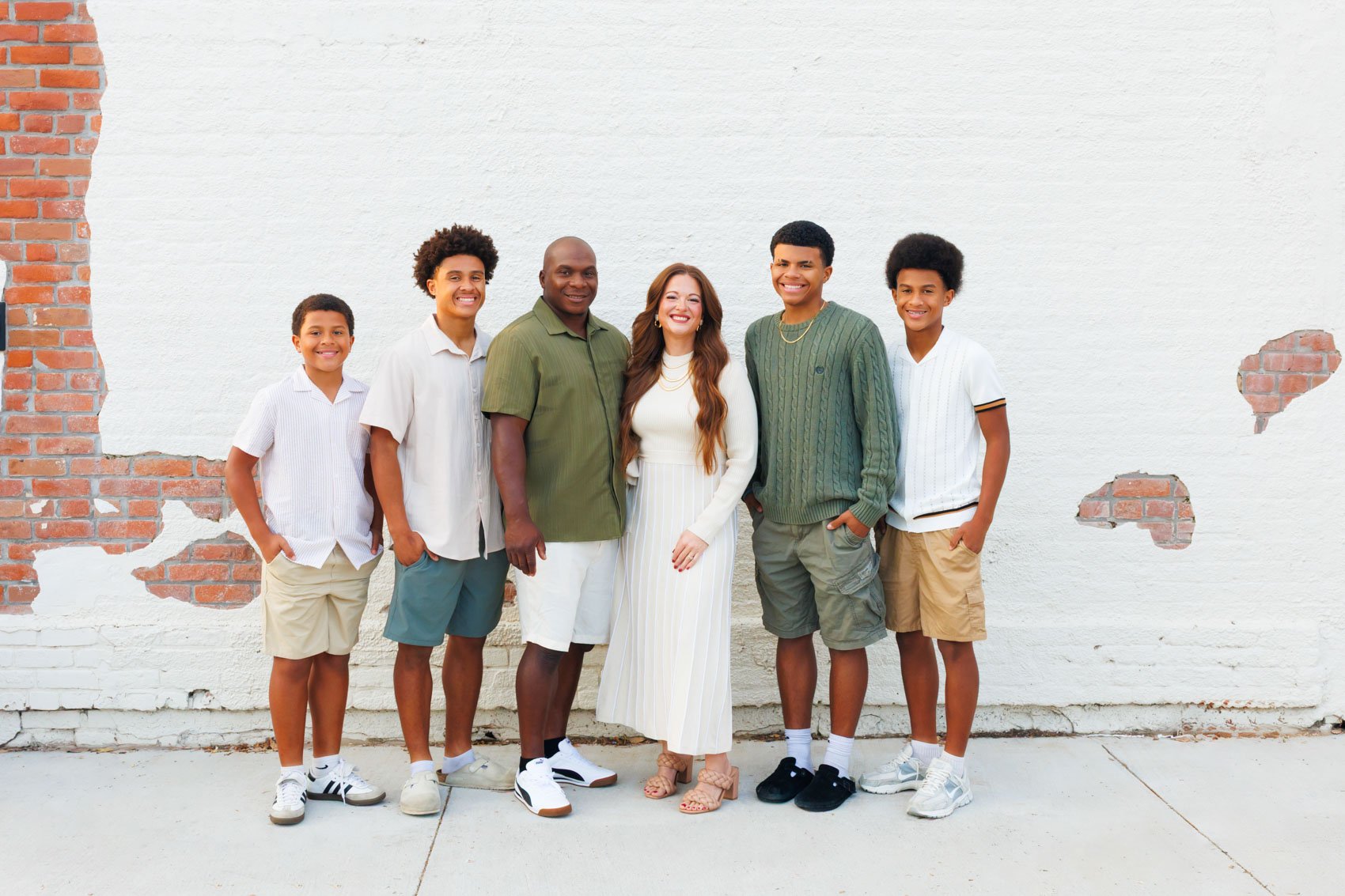 family photo in downtown Papillion, NE