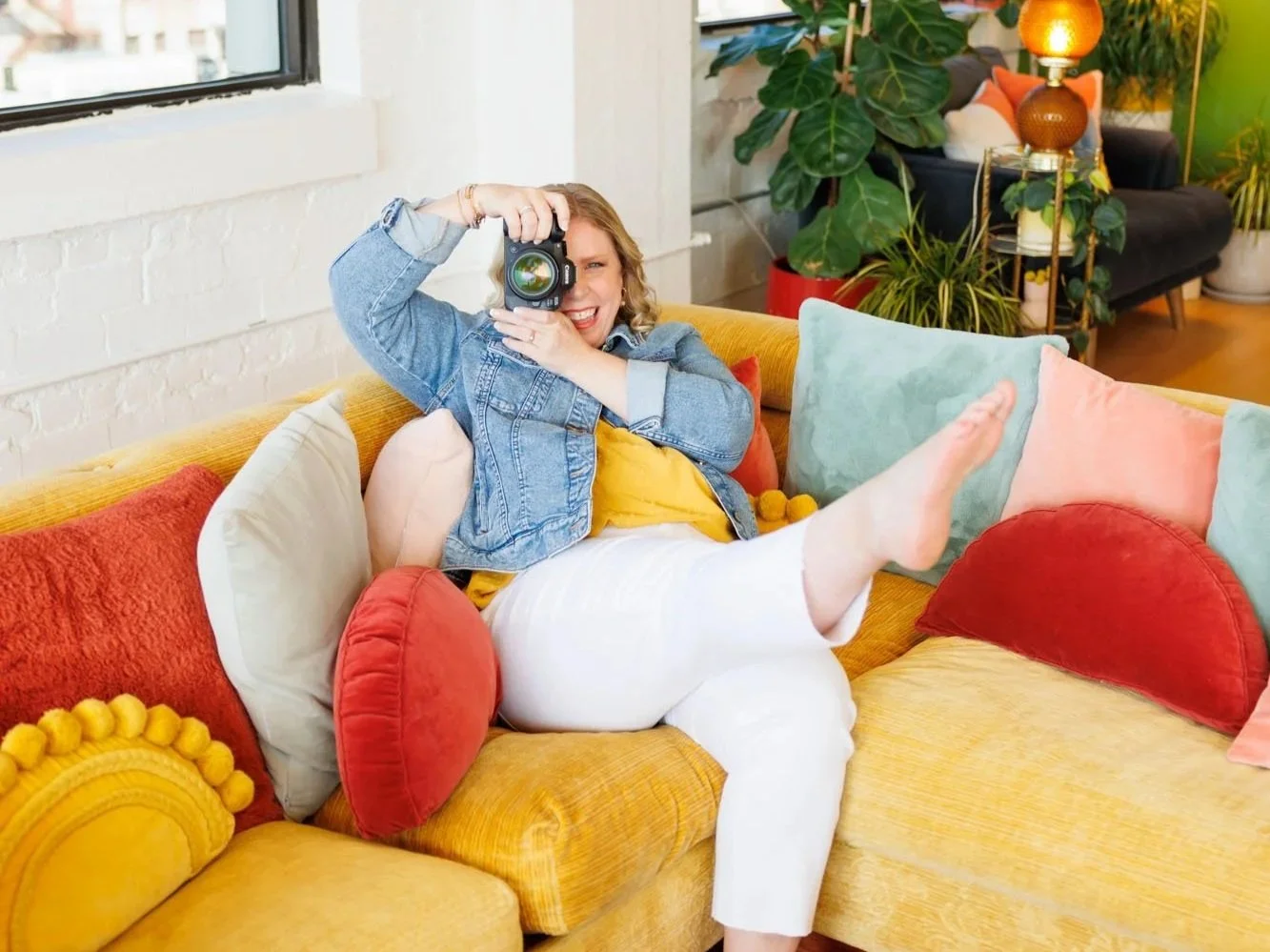 Omaha personal branding photographer working with small business owner