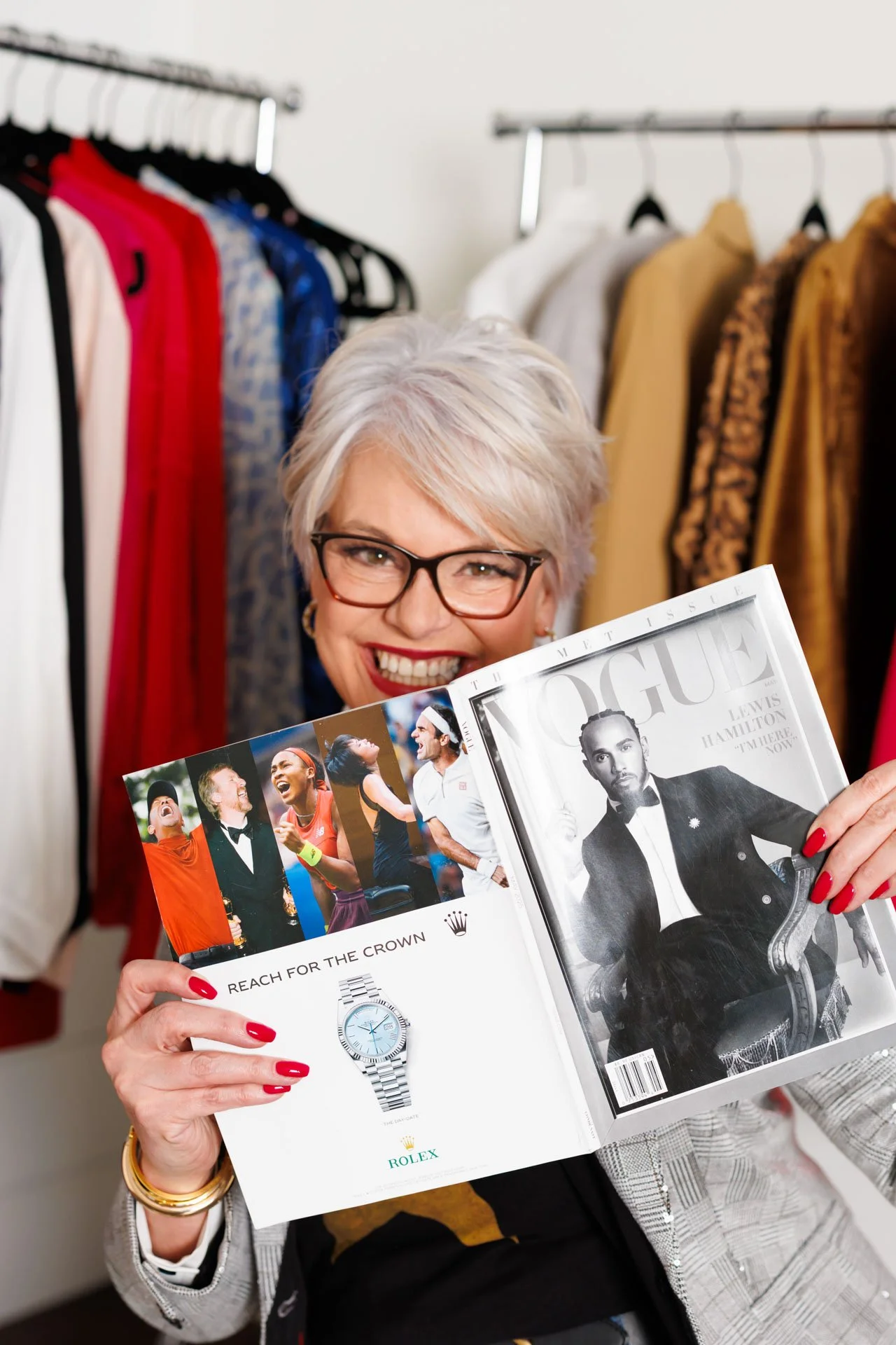 Brand Photo of Stylist with Vogue Magazine