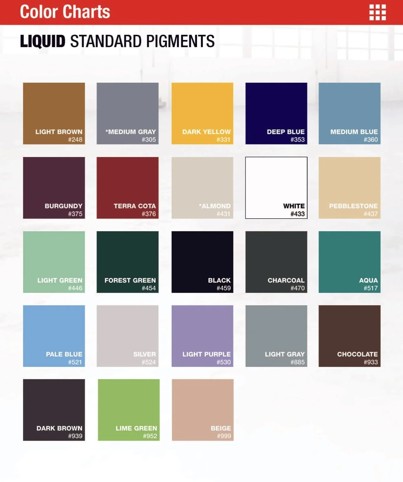 Epoxy Solid Color Pigments