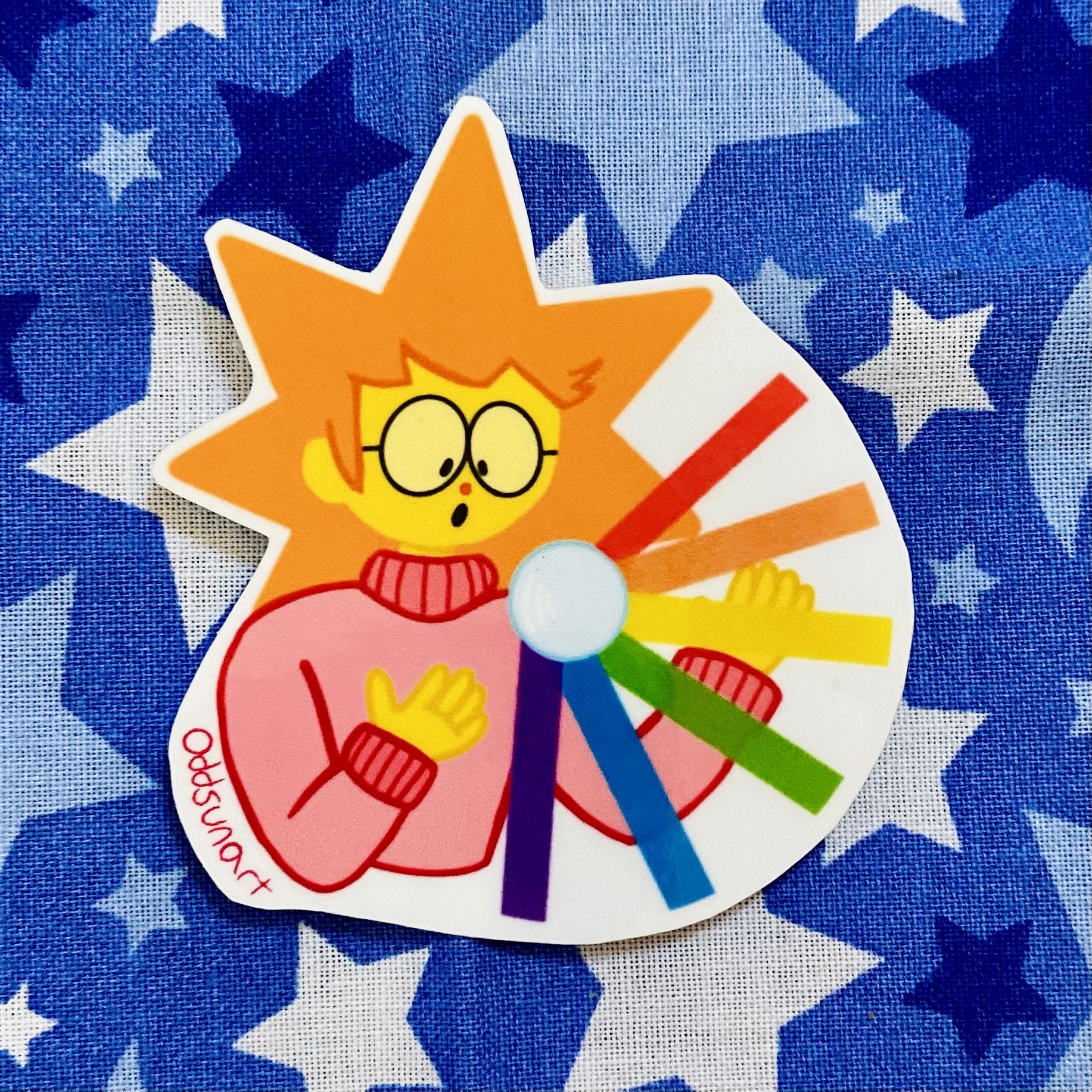Rainbow Beams Waterproof Sticker