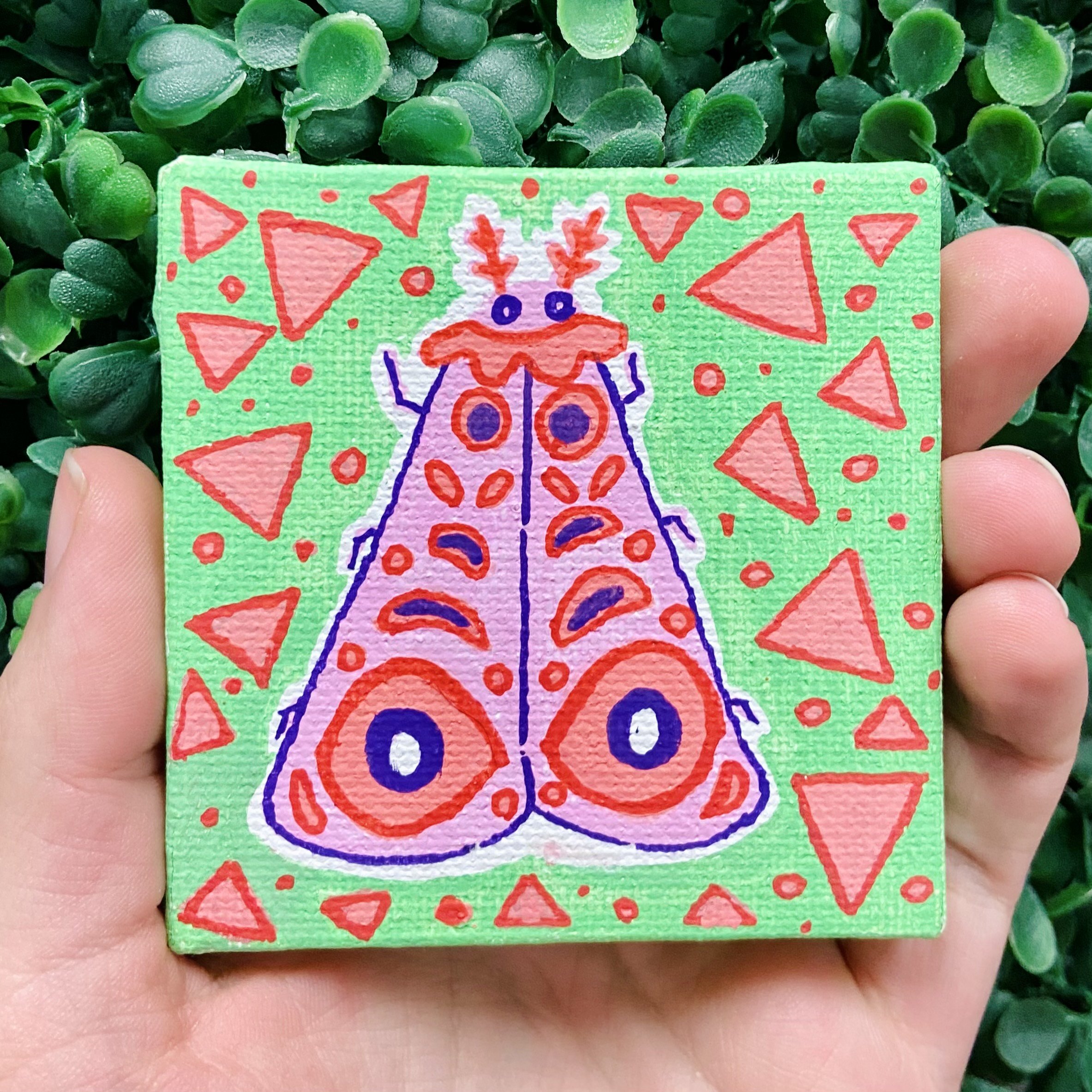Moth Palm Sized Painting