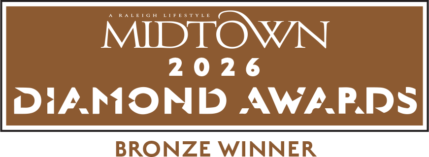 2026 Midtown Diamond Awards Bronze Winner badge for Birch Therapy, providing specialized teen therapy, trauma therapy, and parent coaching in 27603.