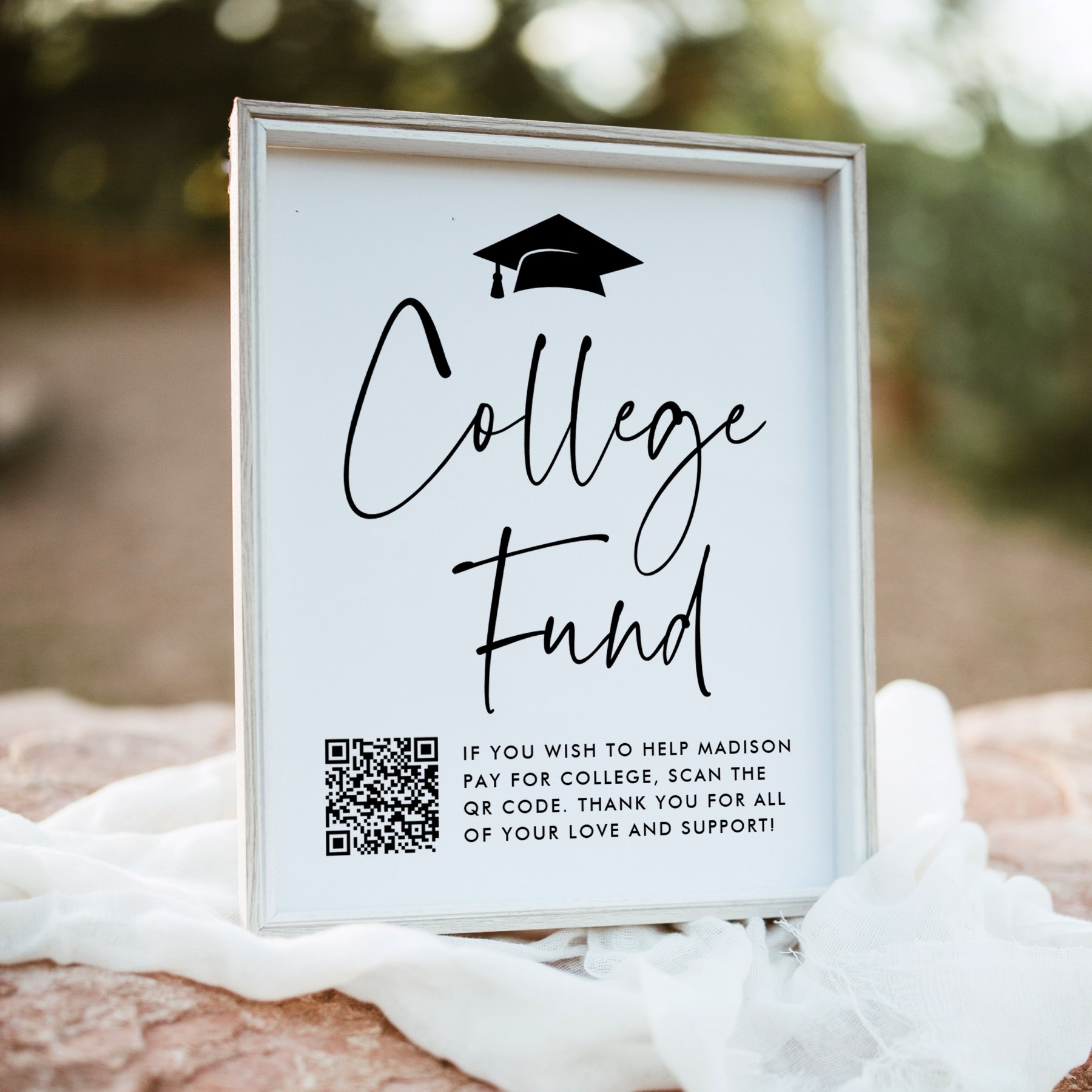 late-bloom-paperie_graduation-sign_modern-script-college-fund-qr-code-sign.jpg