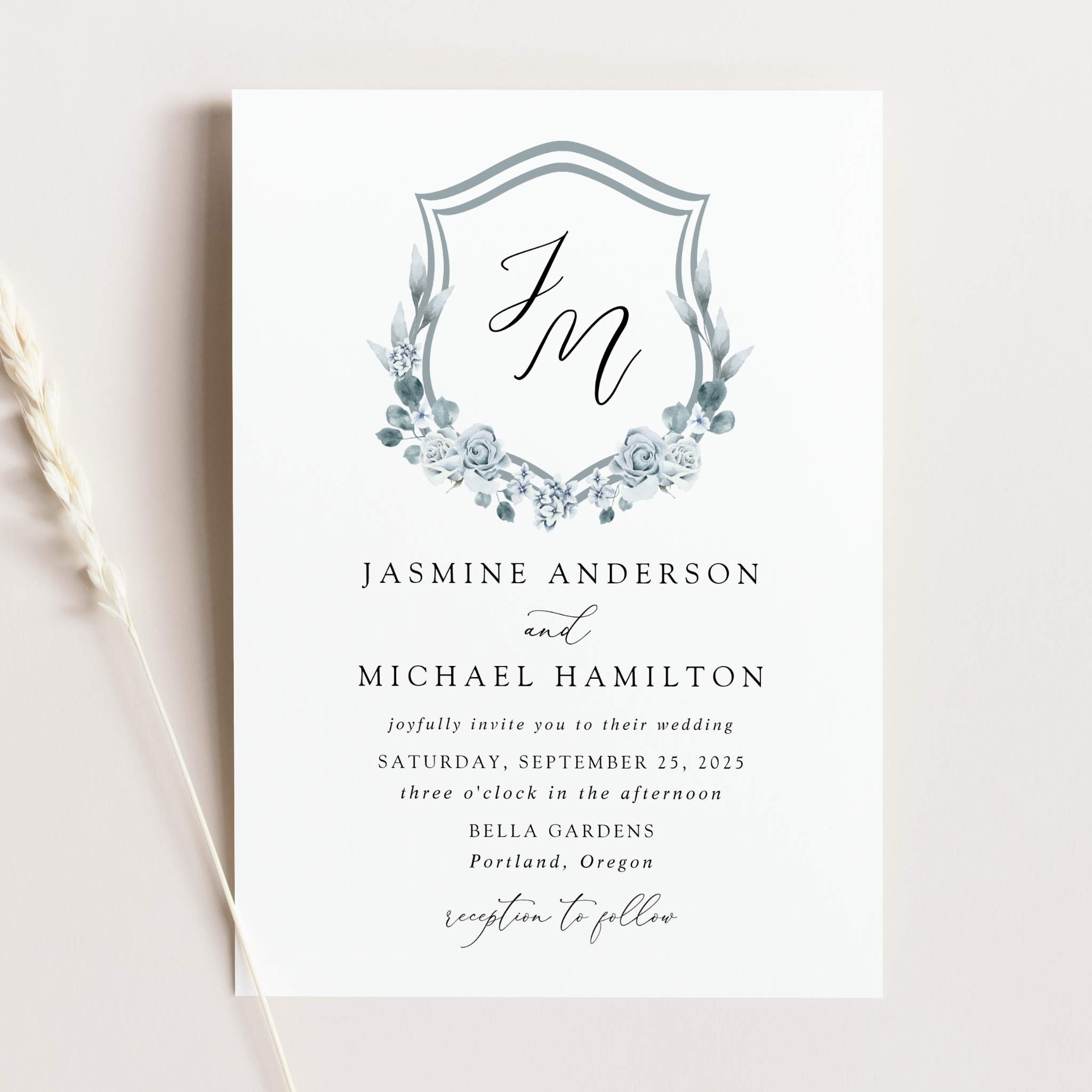 late-bloom-paperie_weddings_cover-photos_elegant-dusty-blue-floral-crest-1.png