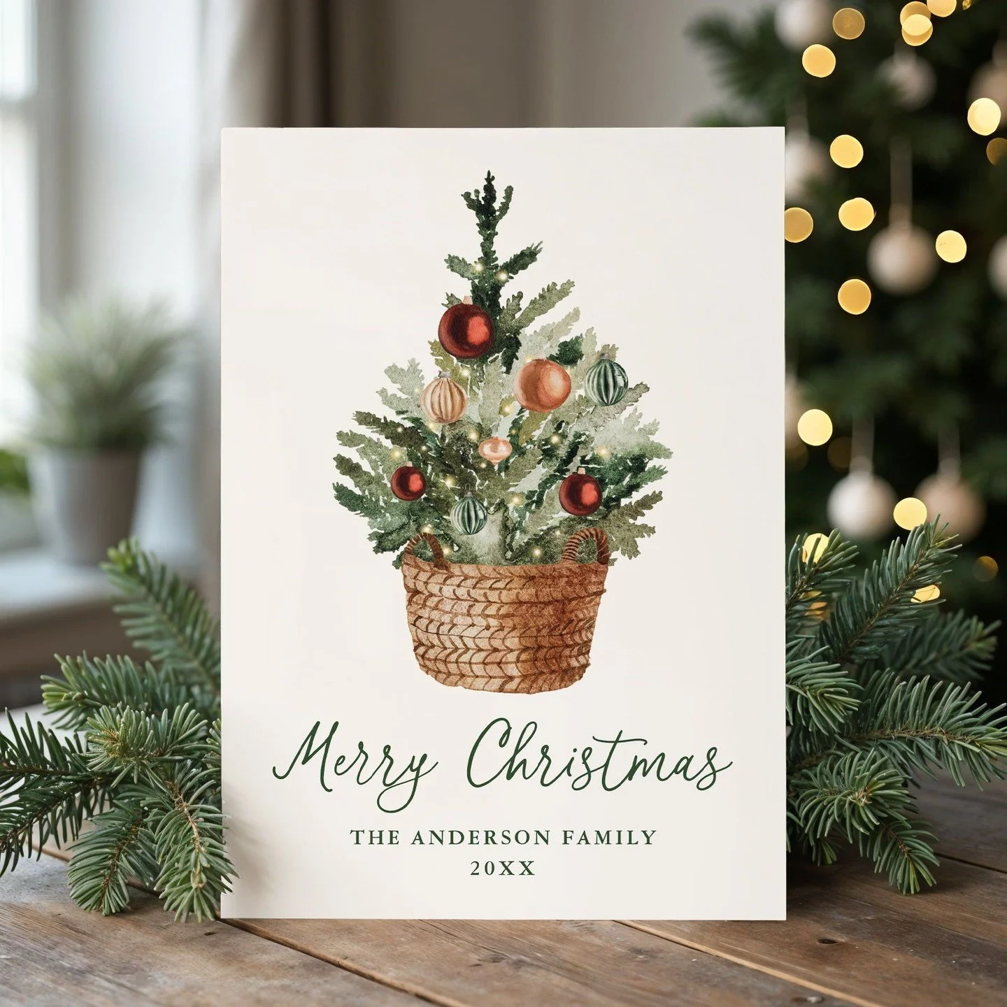 No photo? No problem. ✨⁣
Our watercolor Christmas tree card pairs timeless simplicity with natural warmth &mdash; the perfect way to send heartfelt holiday wishes this season. 🌲⁣
⁣
✨ Shop our non-photo holiday collection through the link in my bio!⁣