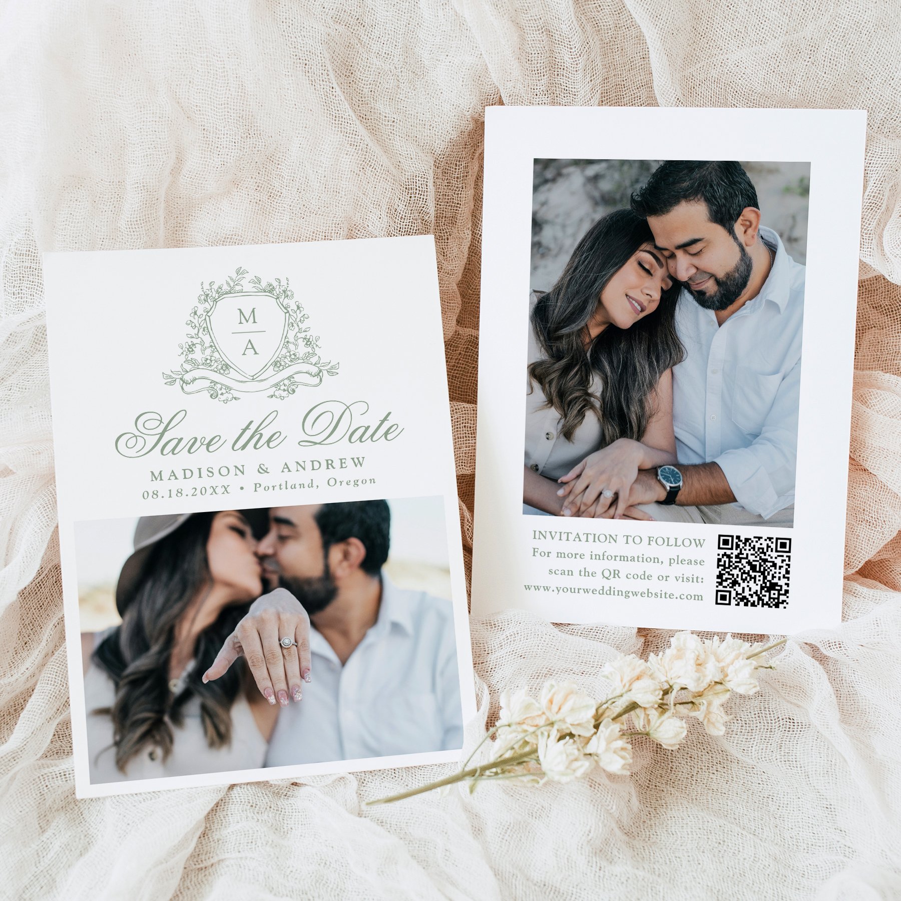 late-bloom-paperie_cover-photos_weddings_elegant-floral-crest-monogram-wedding-save-the-date_front-and-back_2-photos_sage-green.jpg