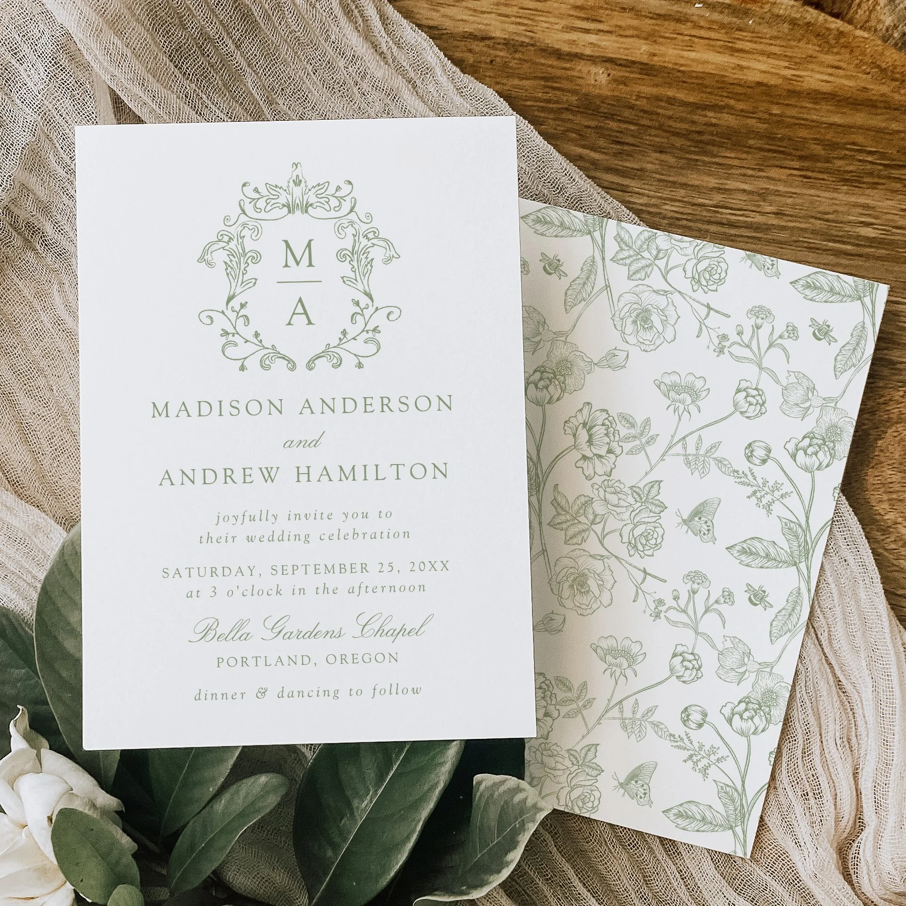 late-bloom-paperie_cover-photos_weddings_Elegant-Chinoiserie-Victorian-Floral_monogram-invitation_1_green.jpg