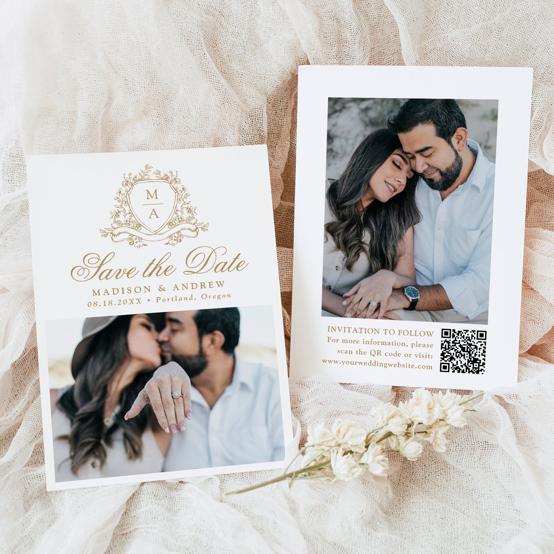 late-bloom-paperie_cover-photos_weddings_elegant-floral-crest-monogram-wedding-save-the-date_front-and-back_2-photos_gold.jpg