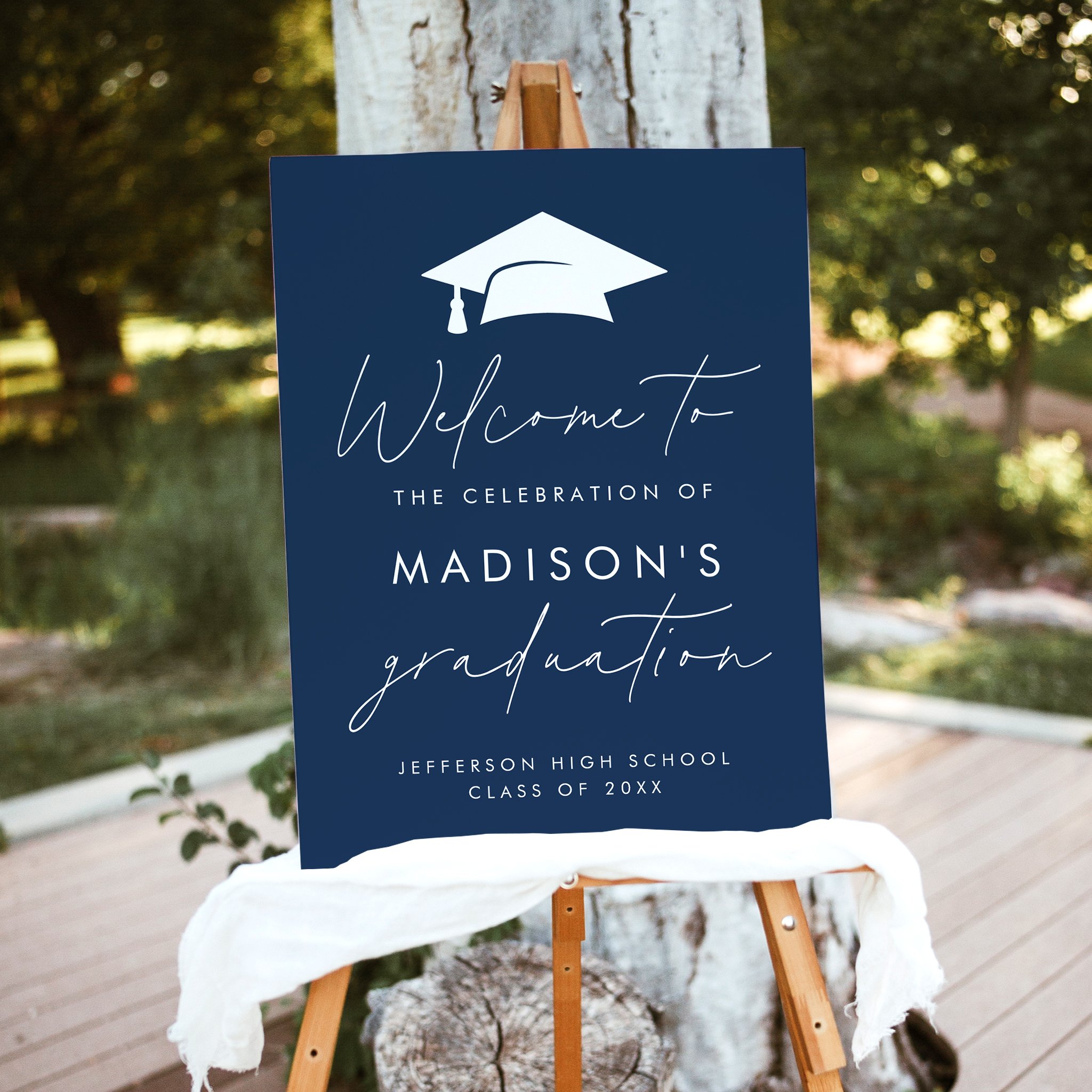 late-bloom-paperie_graduation_signs-and-banners_modern-script-photo-graduation-welcome-sign_vertical_navy.jpg