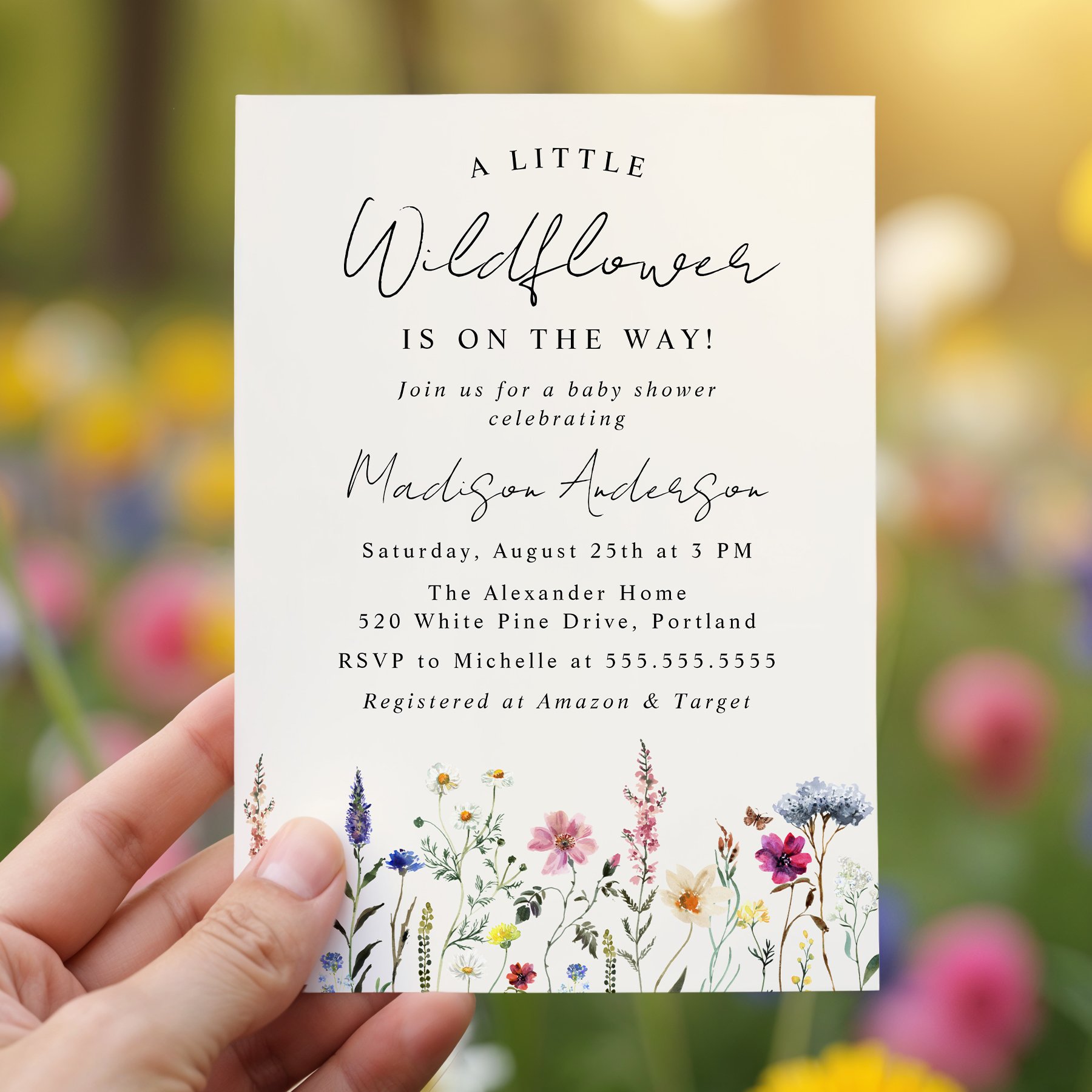 late-bloom-paperie_cover-photos_baby-showers_elegant-wildflower-meadow_baby-shower-invitation_a-little-wildflower-is-on-the-way_3_cream.jpg