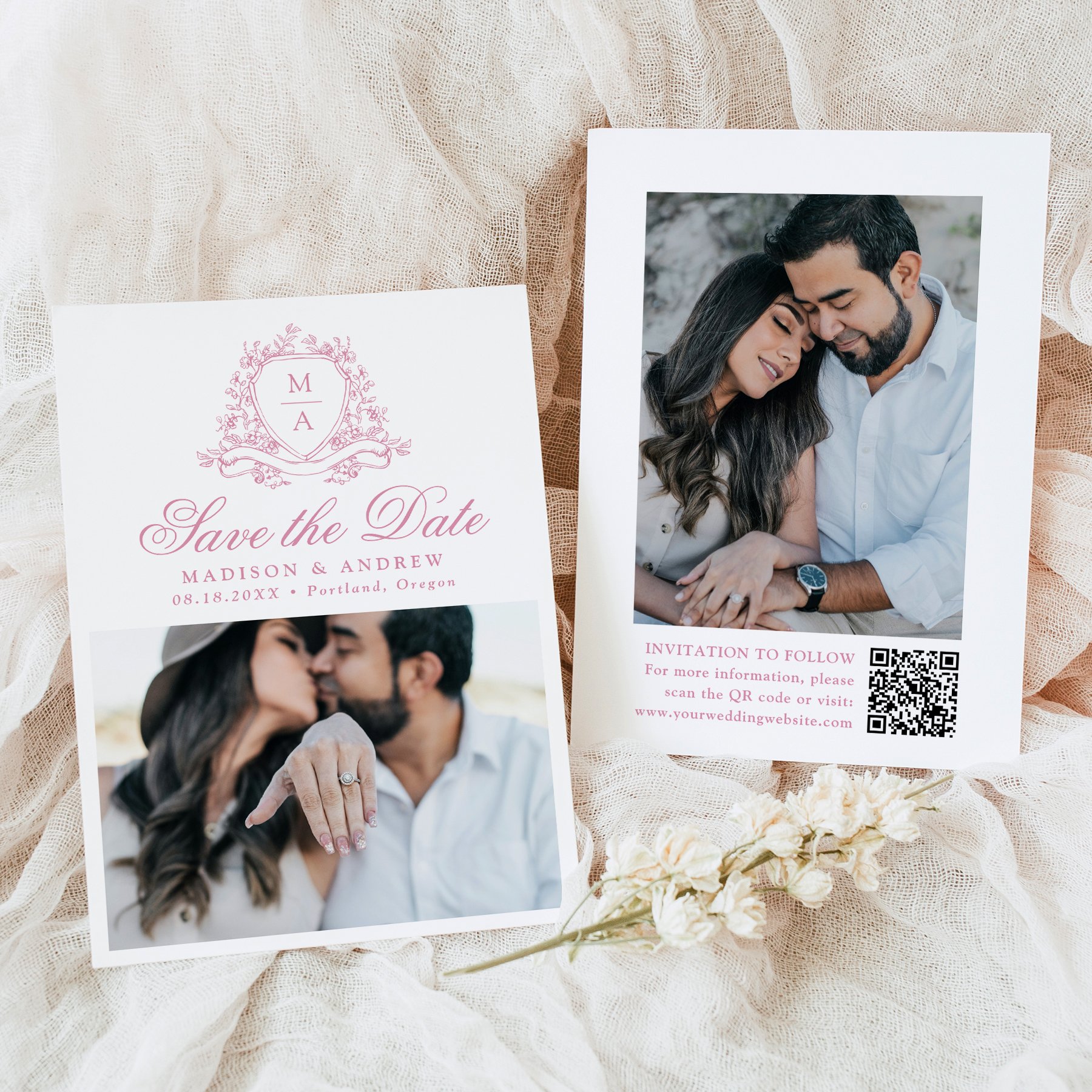 late-bloom-paperie_cover-photos_weddings_elegant-floral-crest-monogram-wedding-save-the-date_front-and-back_2-photos_rose-quartz.jpg
