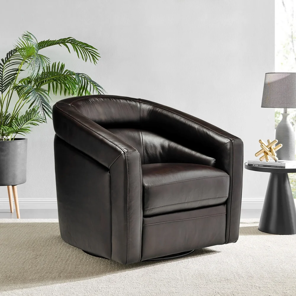 Leather Swivel Chairs for Living Room: Stylish Comfort Redefined