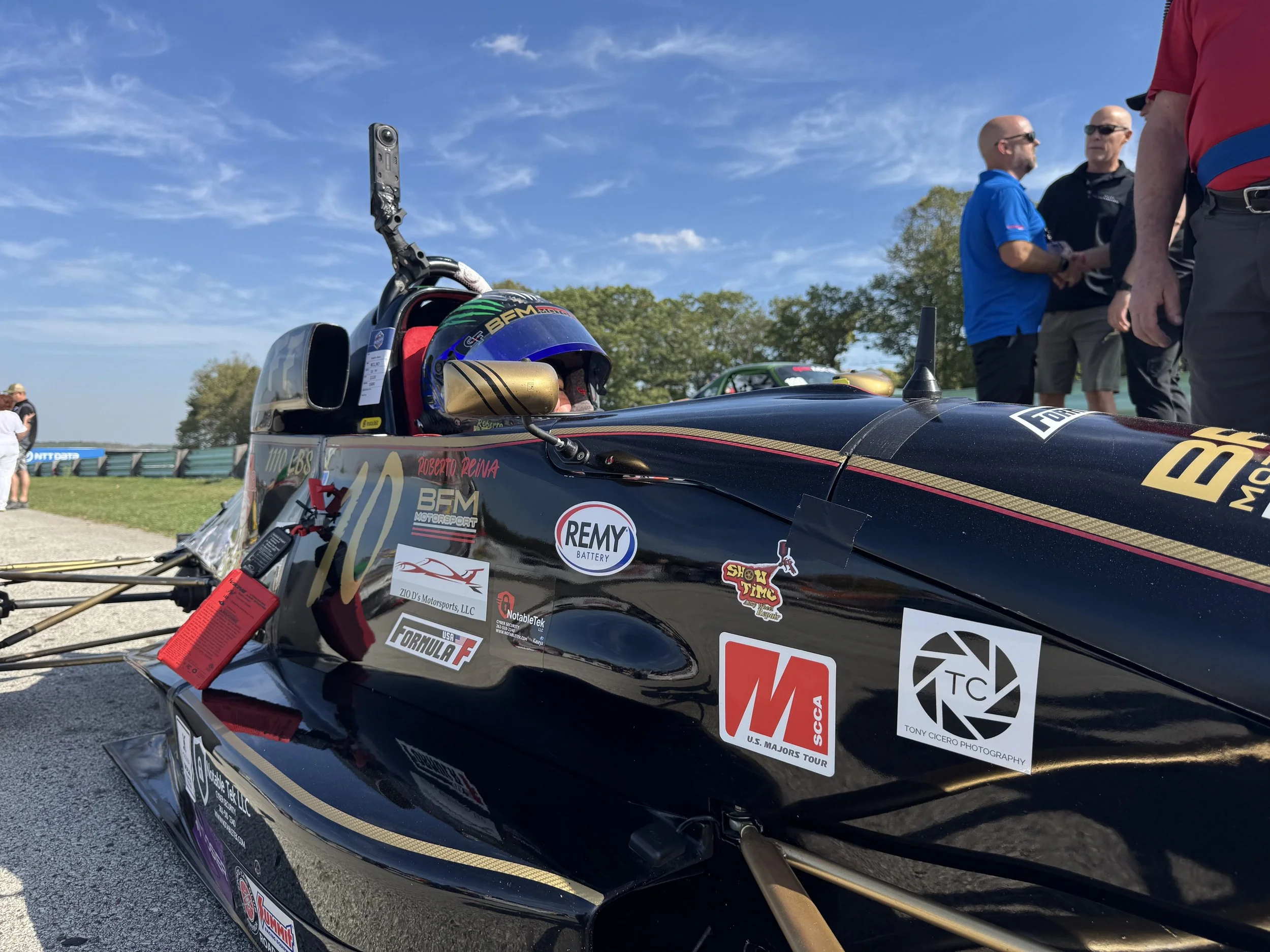 Filippo Reina from BFM Motorsport waiting to get on the track at the 2025 Runoffs