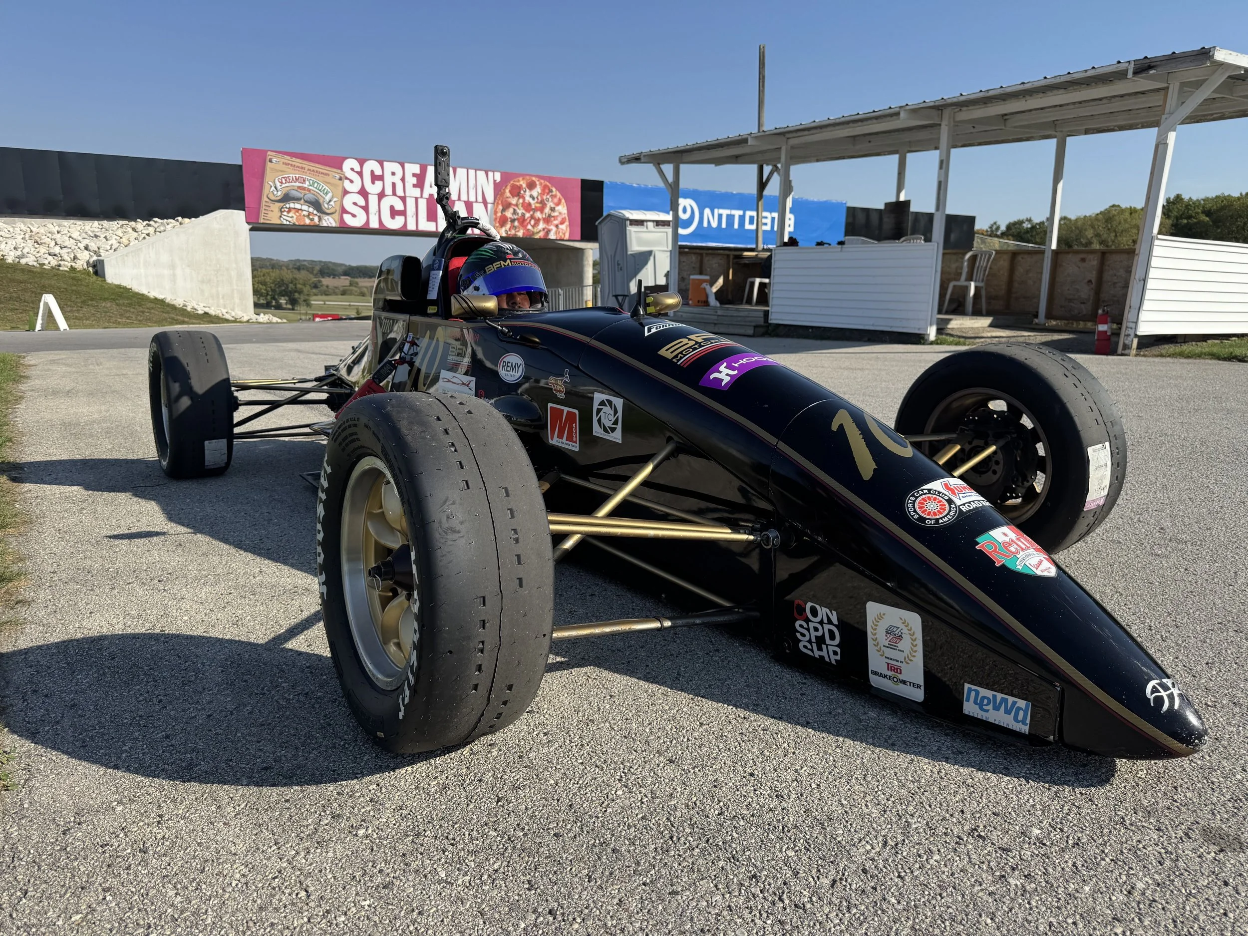 BFM Motorsport's racer, Filippo Reina, getting ready for the session