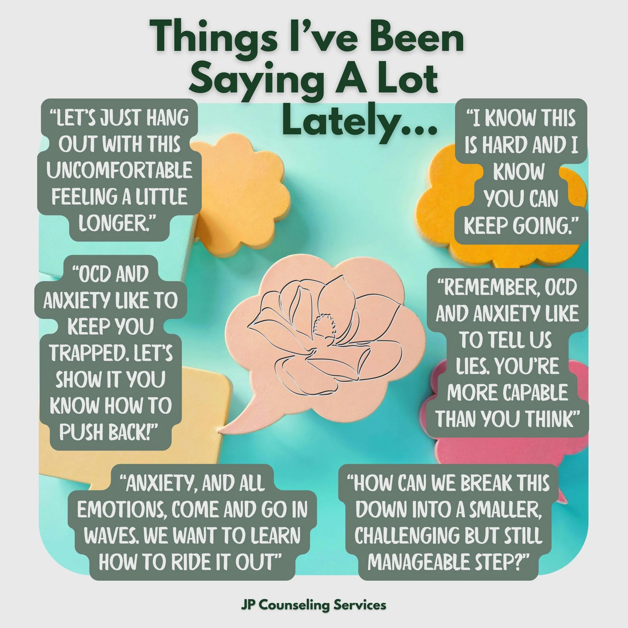The cool thing about working with OCD and anxiety with ERP (Exposure &amp; Response Prevention) is that it gives you this foundation or formula of how to engage and respond with your thoughts, regardless of how it shows up. 
So I often find myself sh