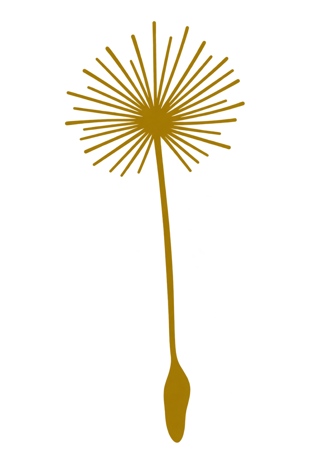 Gold dandelion logo for Adrian Harper Naturopathy