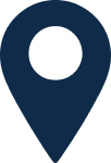 Map pin icon on a plain background