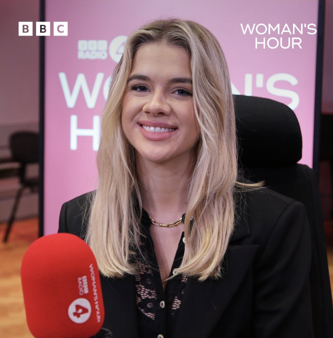 Grace Beverley appears on Womans Hour